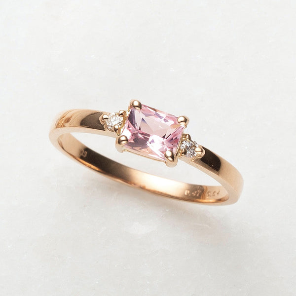 モルガナイト/ダイヤモンド K18リング(4月誕生石)《26A02010