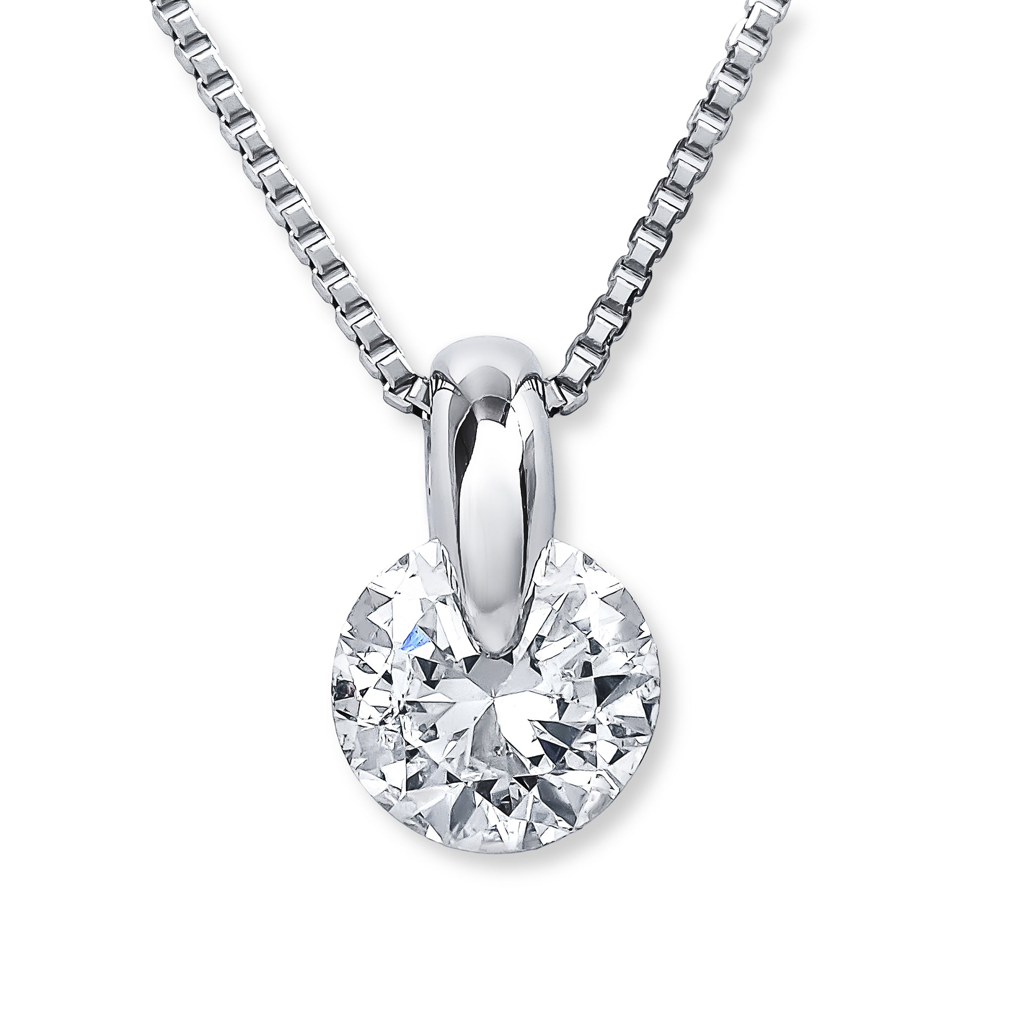 ダイヤモンド プラチナネックレス(0.4カラット/Hカラー/I1/GOOD/4月誕生石/グレーディングレポート付)《26A02103》