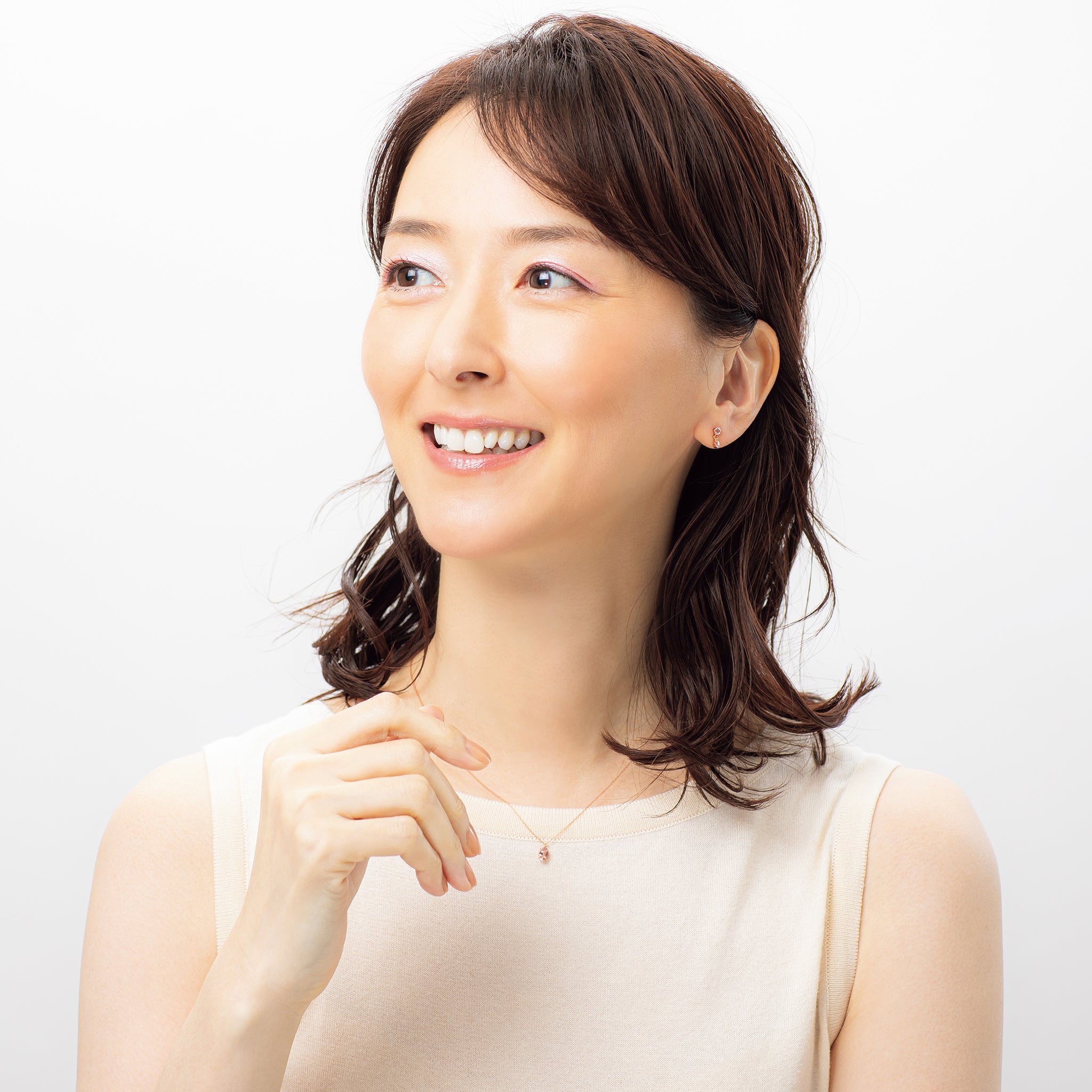 モルガナイト K18ネックレス(4月誕生石)《26A02205》