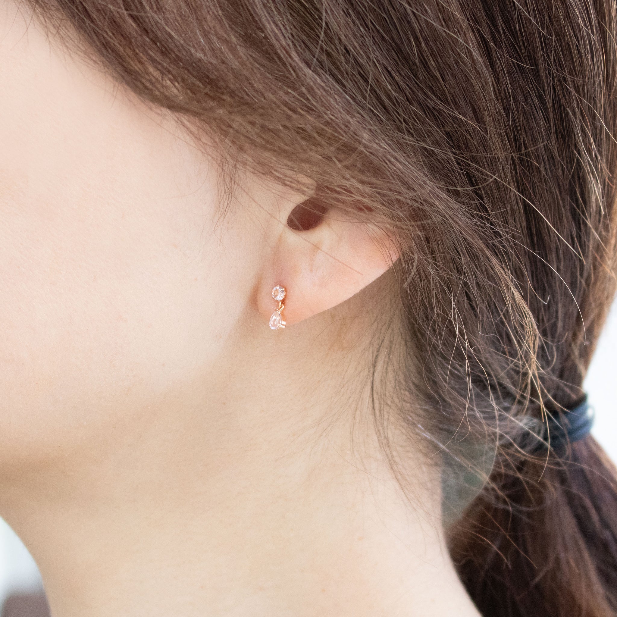 モルガナイト K18ピアス(4月誕生石)《26A02206》