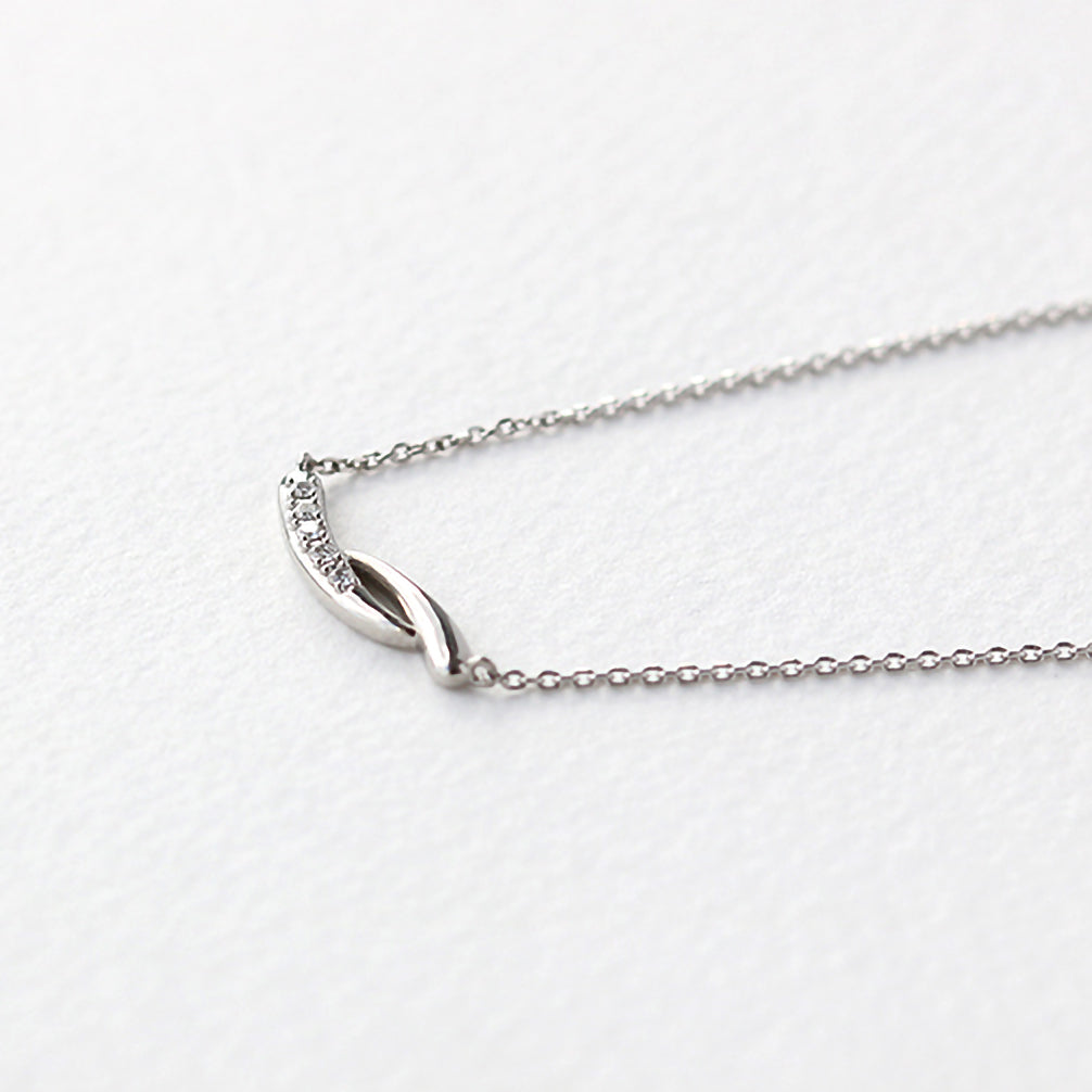 ダイヤモンド プラチナネックレス(4月誕生石）《26A02409》