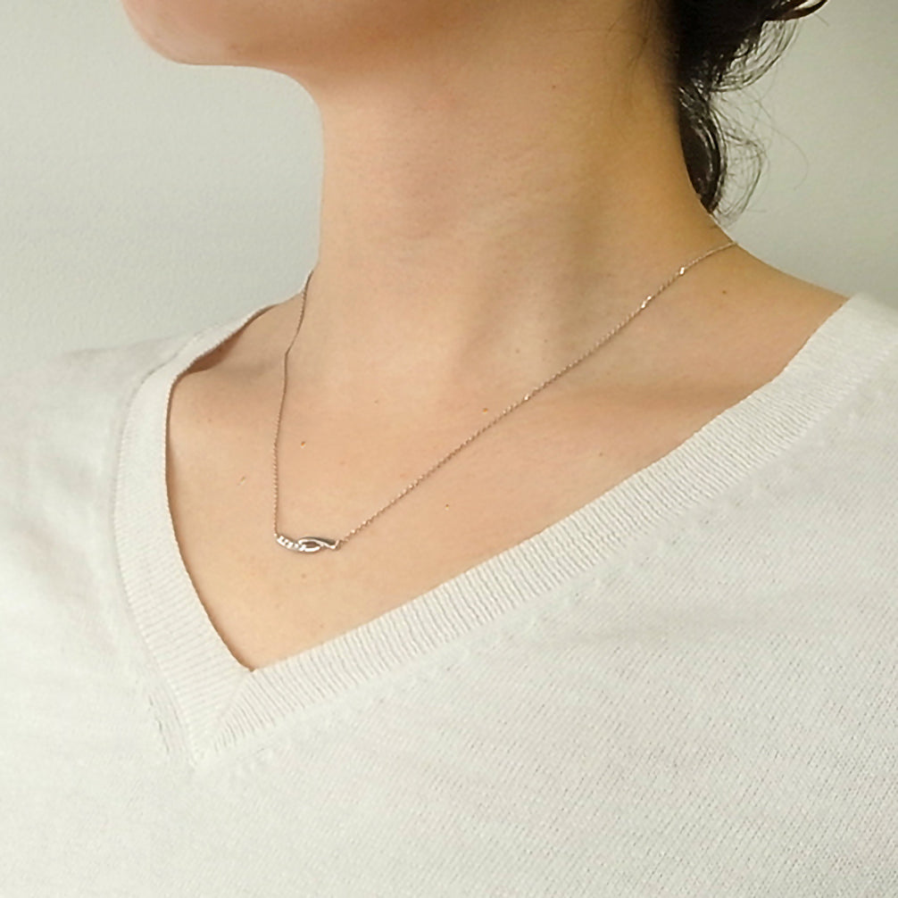 ダイヤモンド プラチナネックレス(4月誕生石）《26A02409》