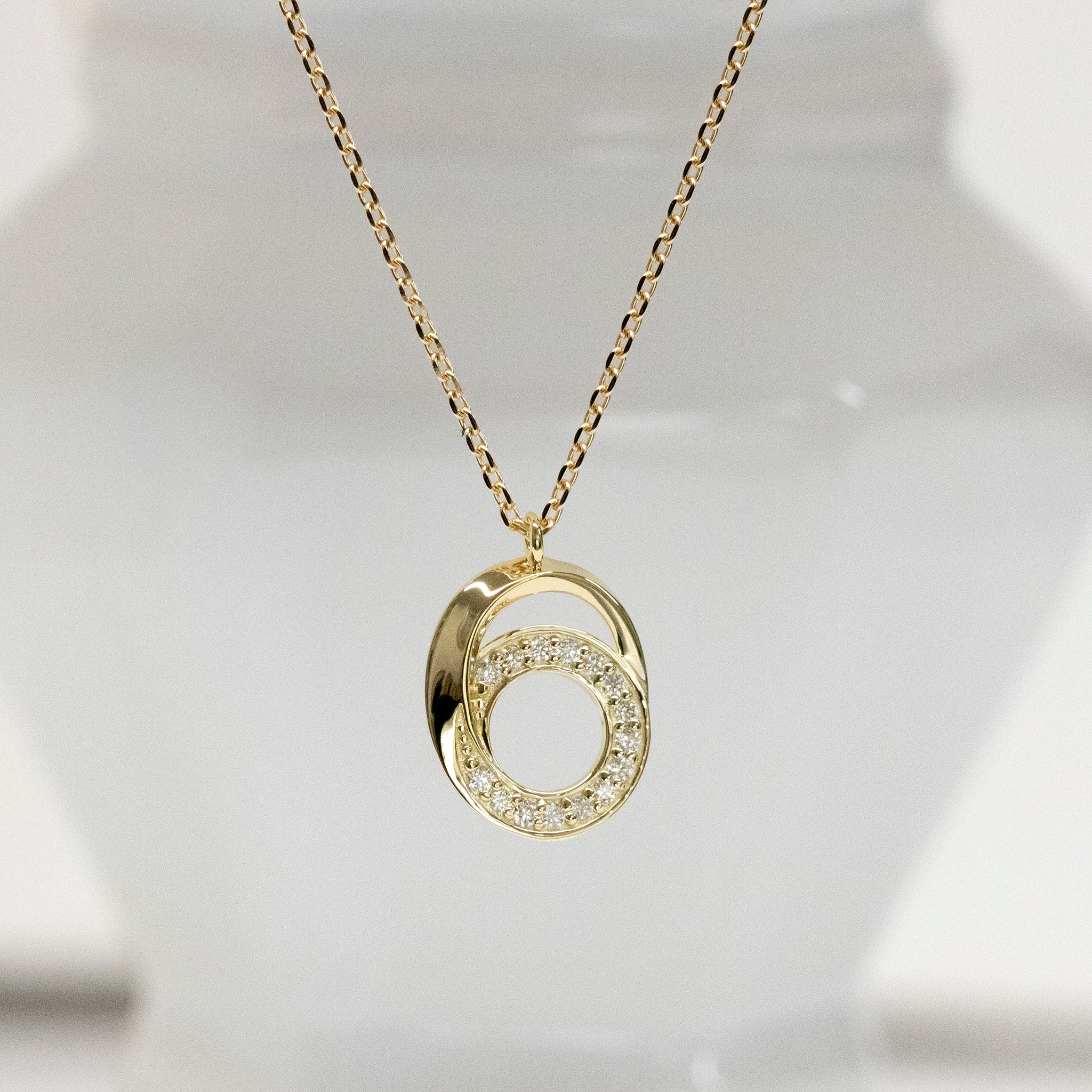 ダイヤモンド K18ネックレス(4月誕生石)《26A02605》