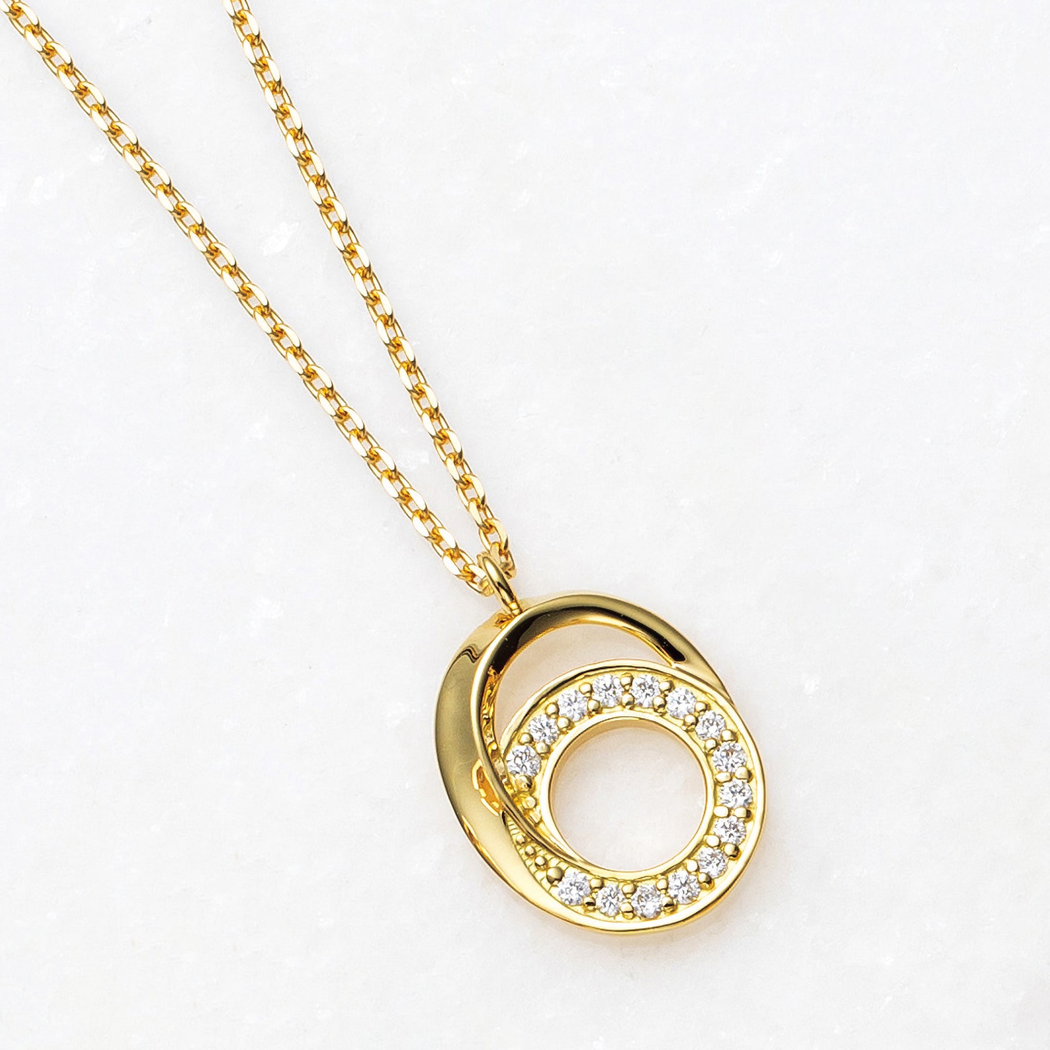 ダイヤモンド K18ネックレス(4月誕生石)《26A02605》