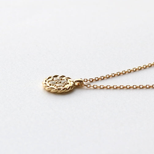 ダイヤモンド K18ネックレス(4月誕生石)《26A02608》