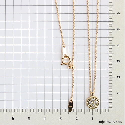 ダイヤモンド K18ネックレス(4月誕生石)《26A02608》