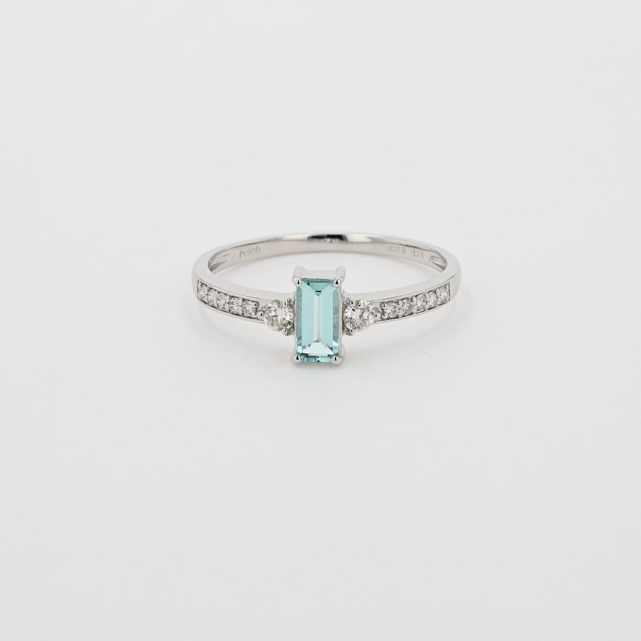 トルマリン/ダイヤモンド プラチナリング《26A02706》