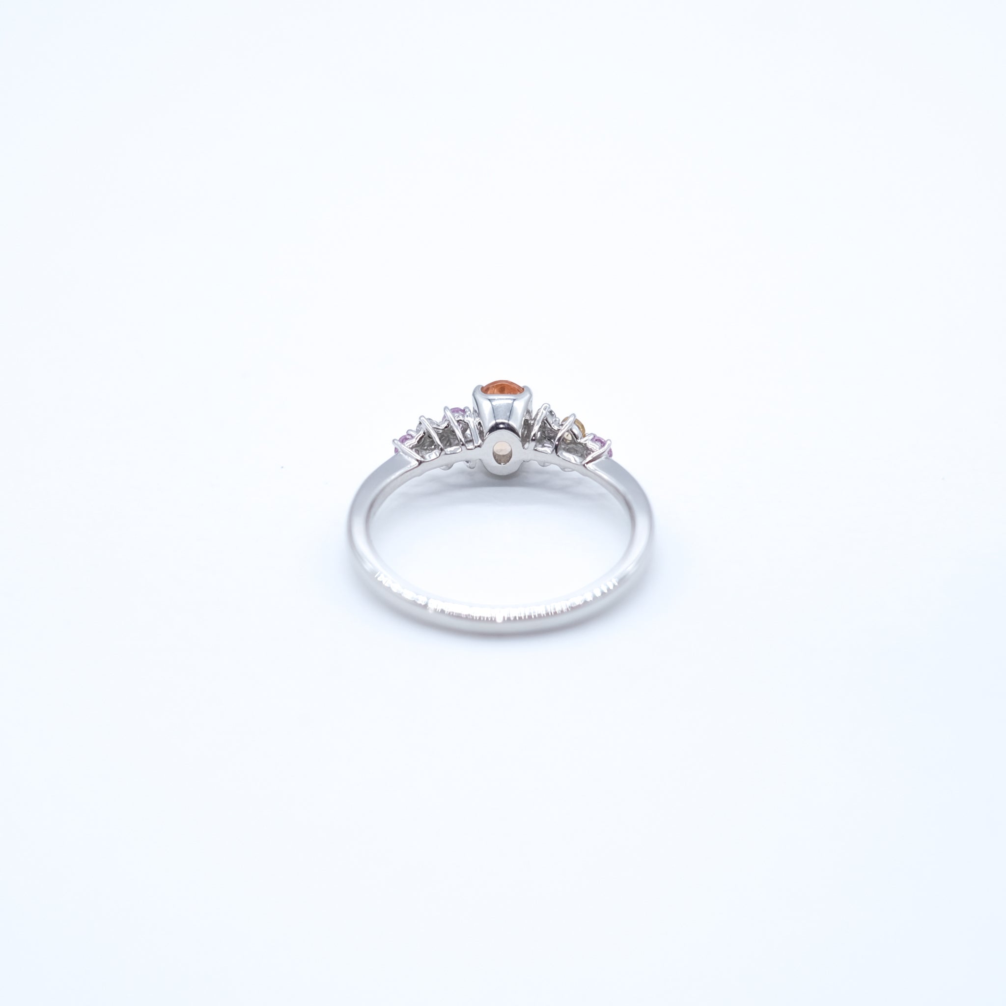 【限定3点】インペリアルトパーズ/ピンクサファイア プラチナリング(11月誕生石/鑑別書付)《26A02707》