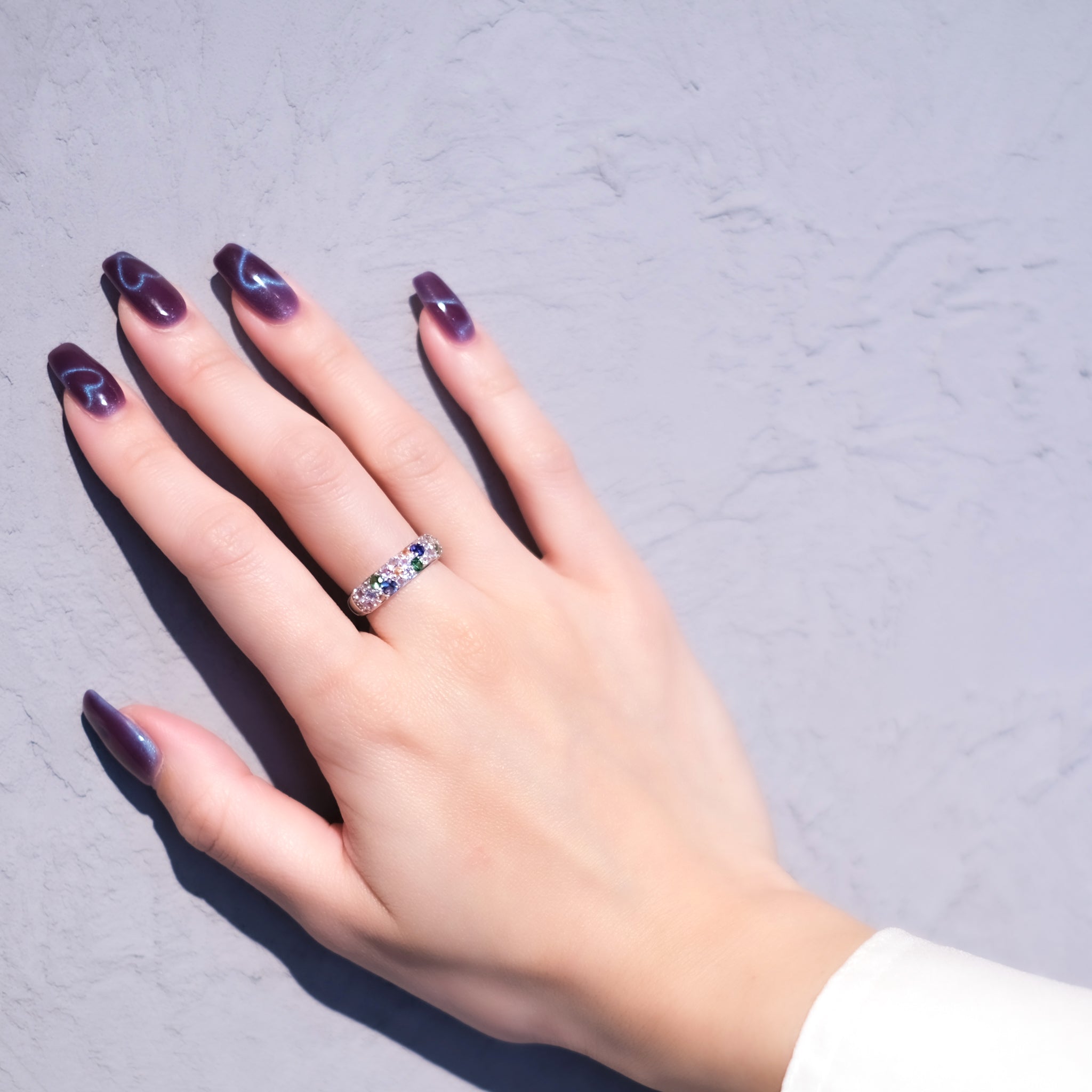 マルチカラー プラチナリング(パヴェ)《26A03003》