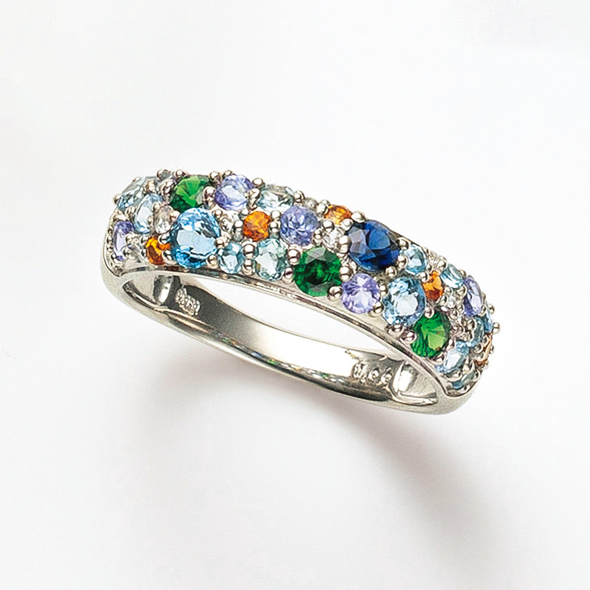 マルチカラー プラチナリング(パヴェ)《26A03003》