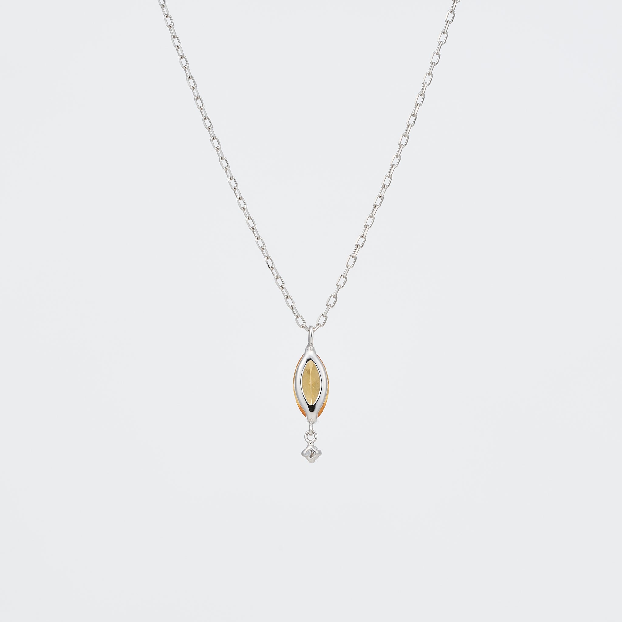 スペサルティンガーネット/ダイヤモンド プラチナネックレス(1月誕生石)《26A03004》