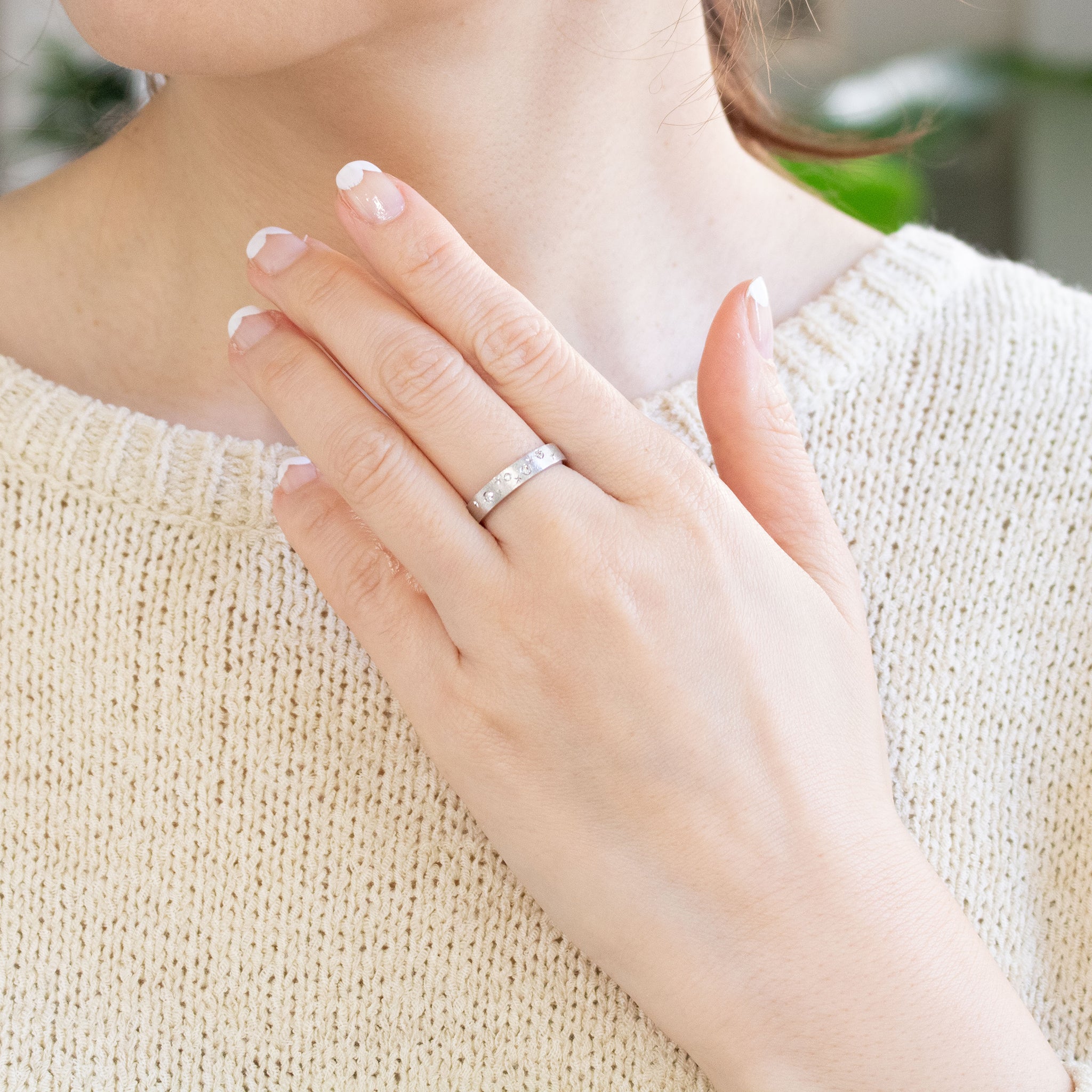 ダイヤモンド プラチナリング(4月誕生石)《26A03105》