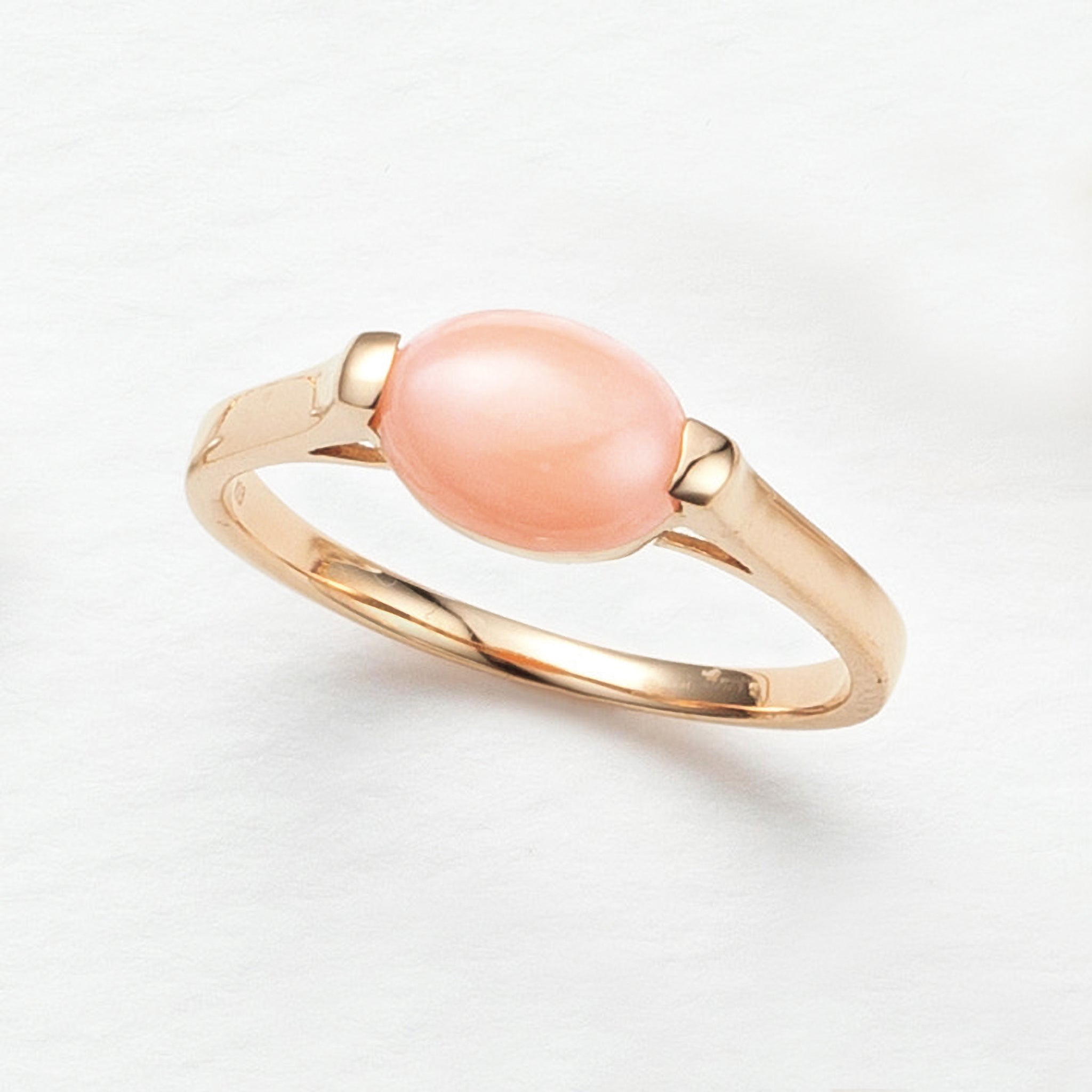 珊瑚(さんご) K18リング(3月誕生石)《26A03206》