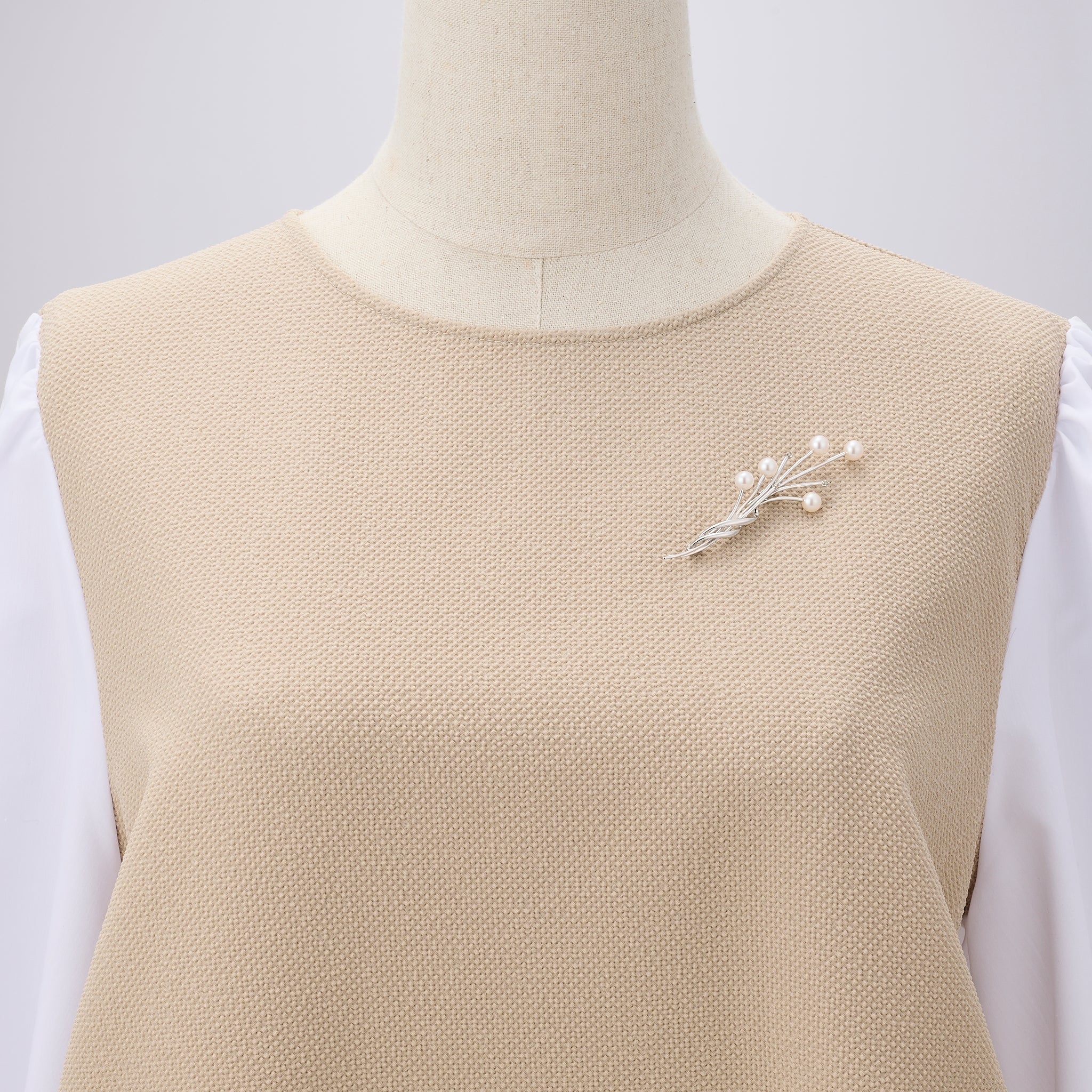 パール シルバーブローチ(アコヤ真珠/6月誕生石)《26A03207》