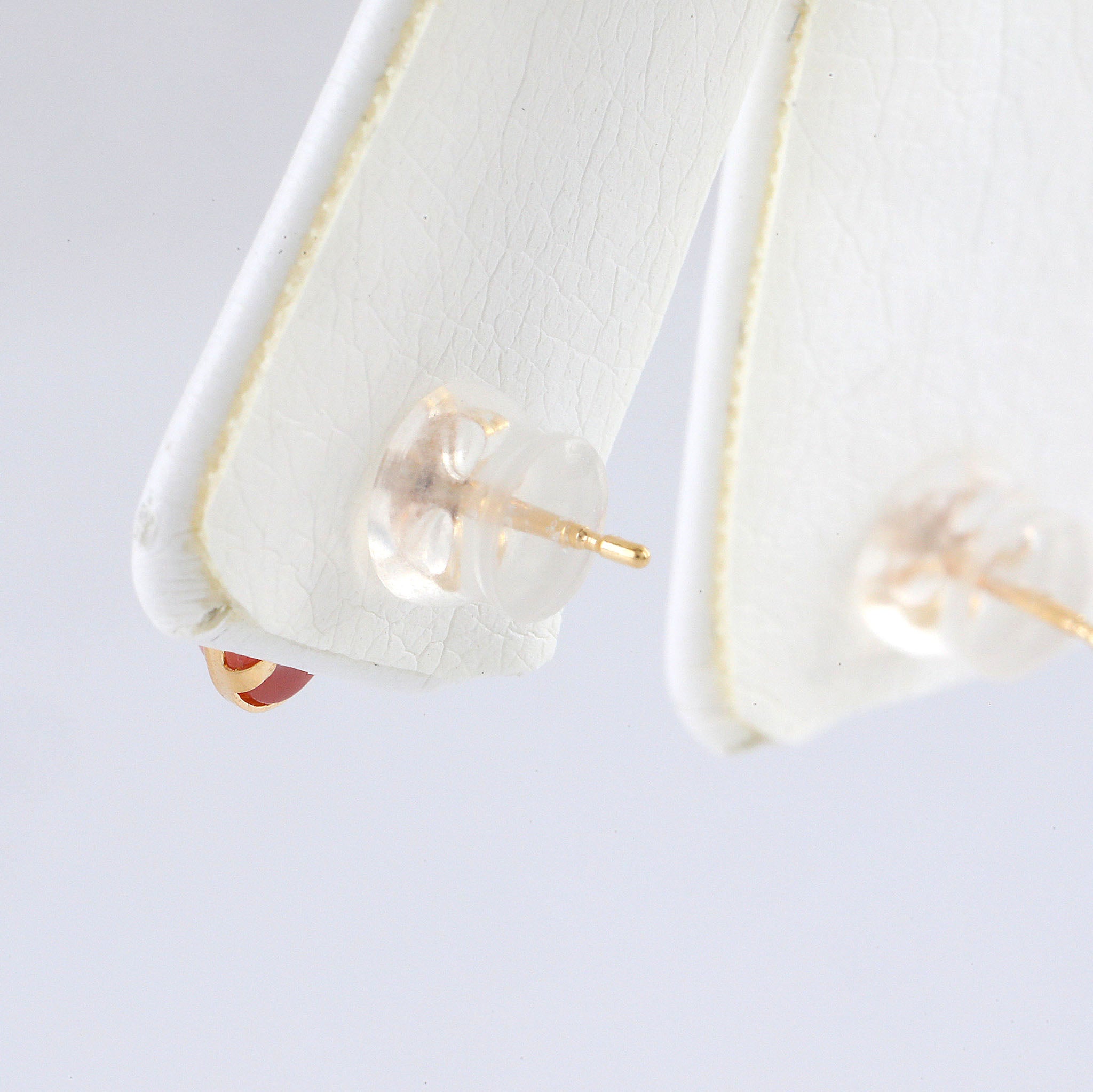 ロードクロサイト K18ピアス(カボション)《26A03307》