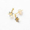 K18/プラチナピアス(コンビカラー/六芒星モチーフ)《26A03401》