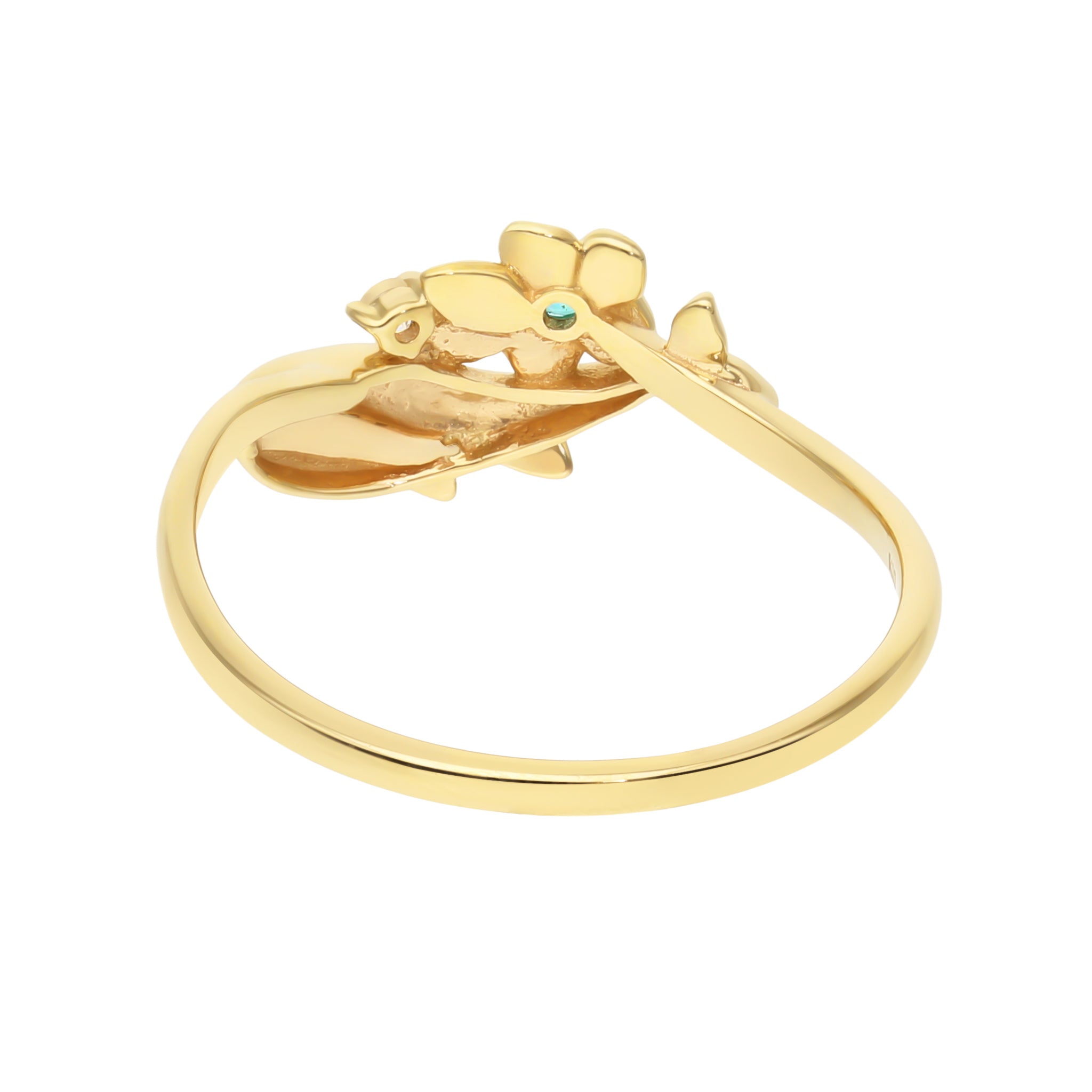 エメラルド/アンデシンラブラドライト K10リング(クジラモチーフ)《26A03504》