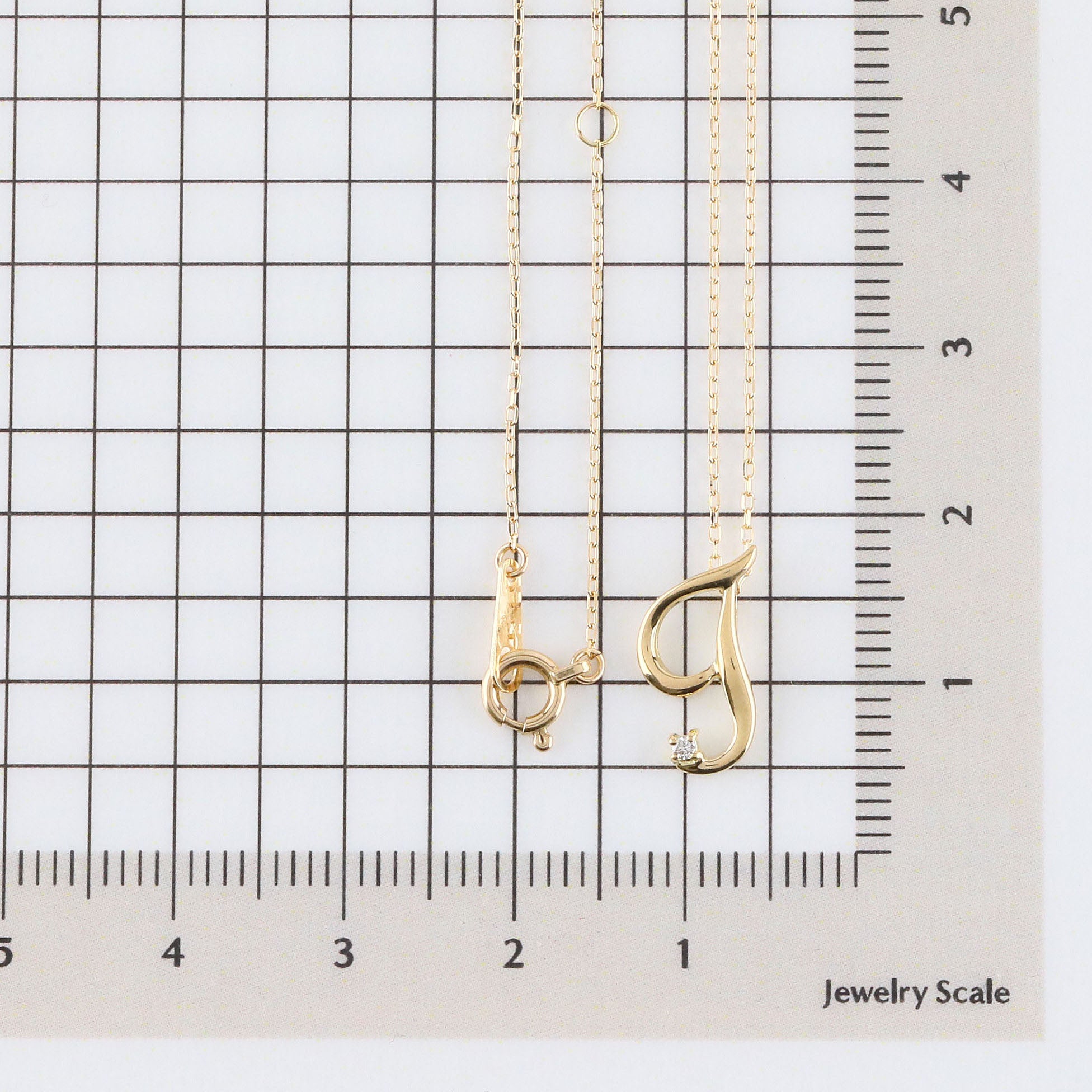 ダイヤモンド K10ネックレス(イニシャル/T/4月誕生石)《26A03708ｰT》