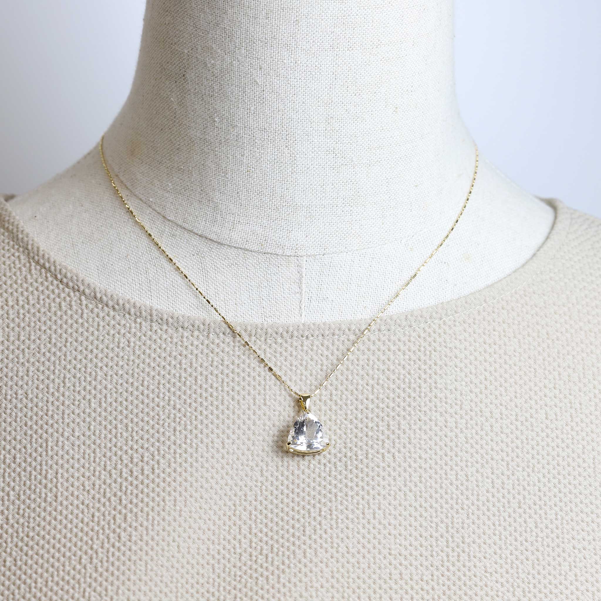 ロッククリスタル K18ペンダントトップ(トリリアントカット)《26A03801》