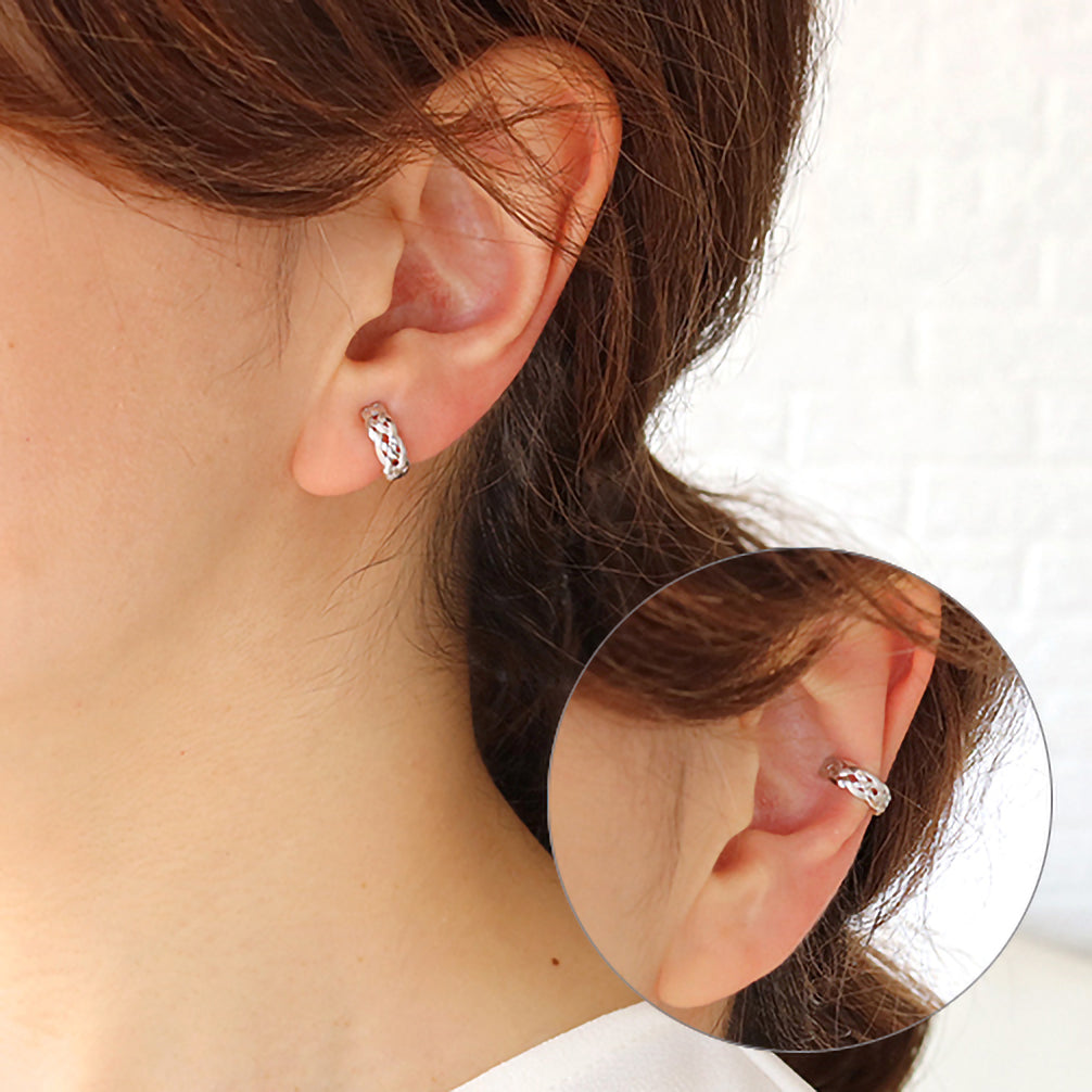 K18/K14イヤリング(ピアリング/リバーシブル/コンビカラー)《26A03807》