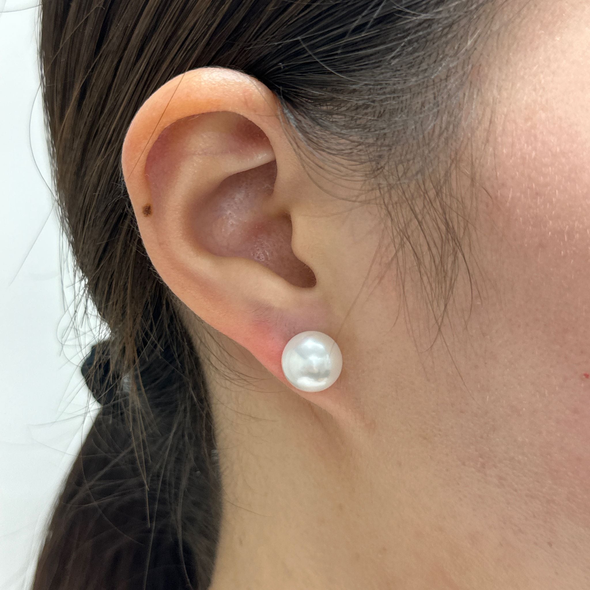 パール プラチナピアス(淡水真珠/10mm/6月誕生石)《26A03904》