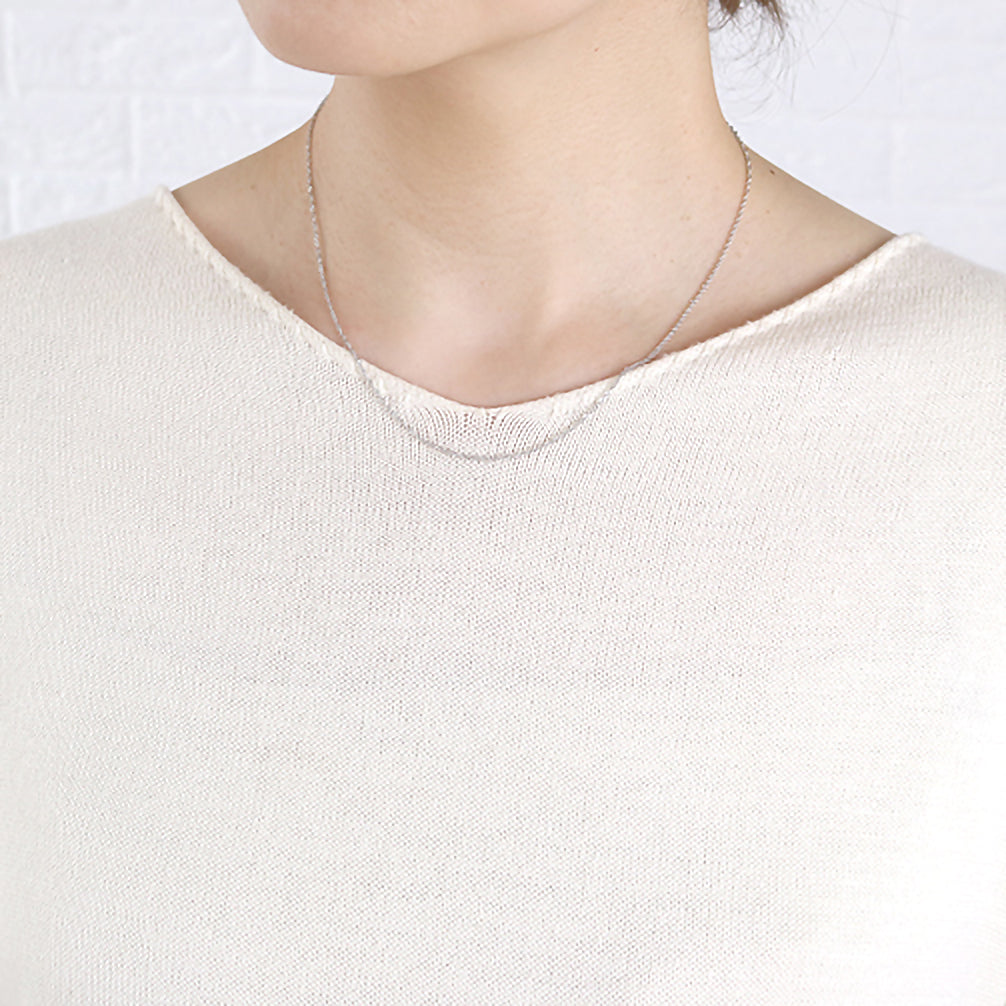 【限定10点】プラチナネックレスチェーン(スクリューチェーン/幅1.2mm/45cm/フリーアジャスター)《26A04104》