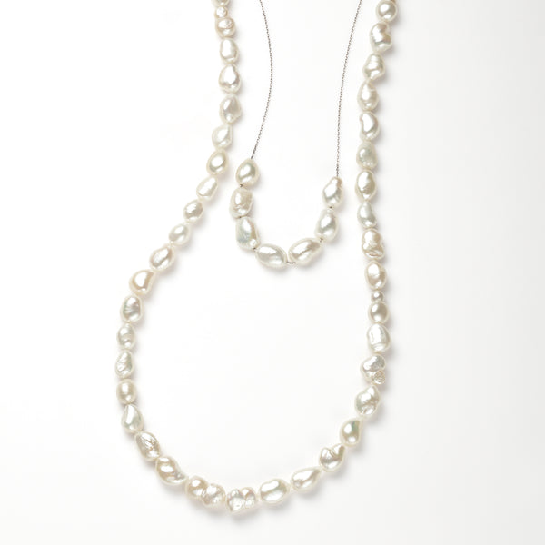 パール シルバーネックレス(淡水真珠/2点セット/6月誕生石)《26A04702