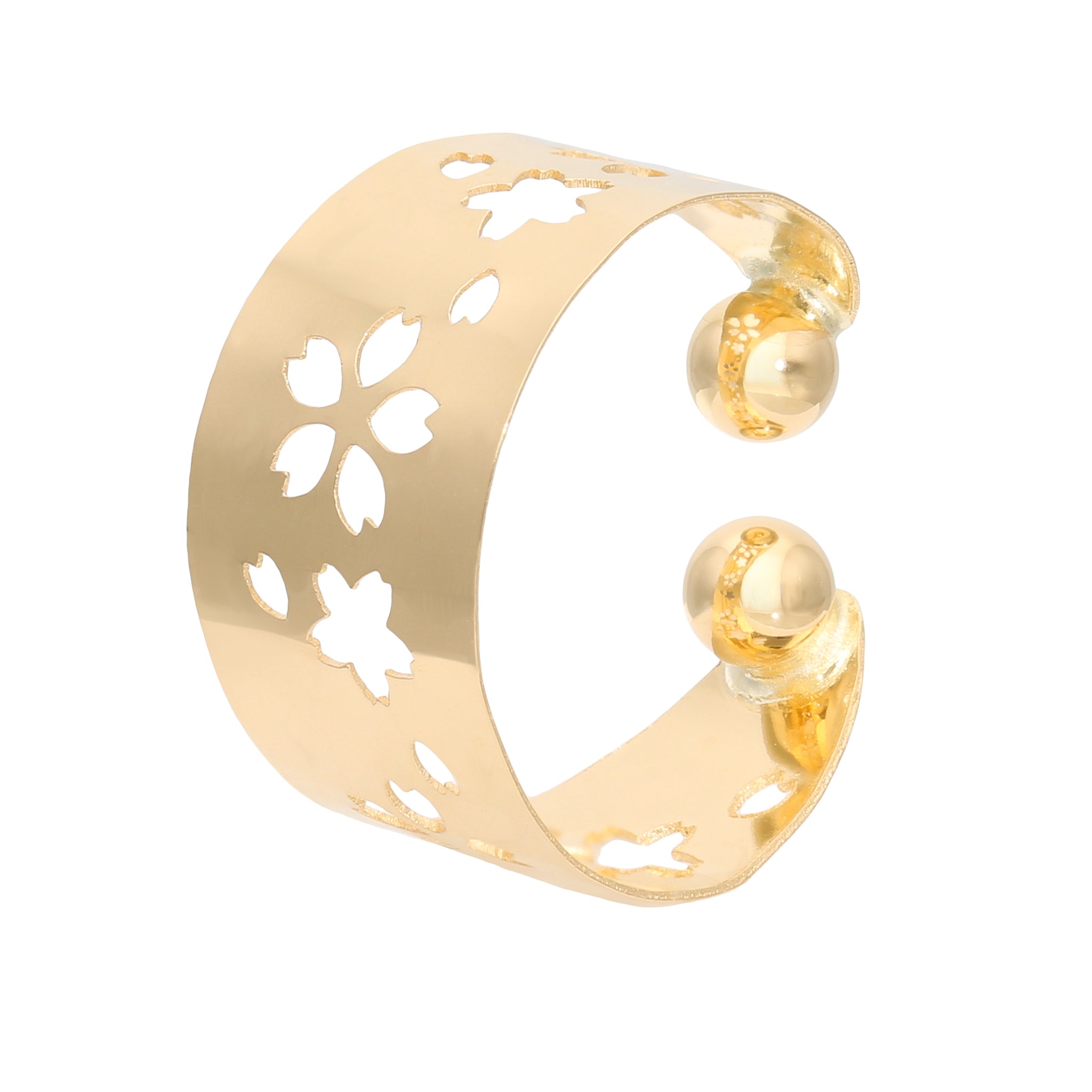 K18イヤーカフ(片側/桜モチーフ)《26A04802》