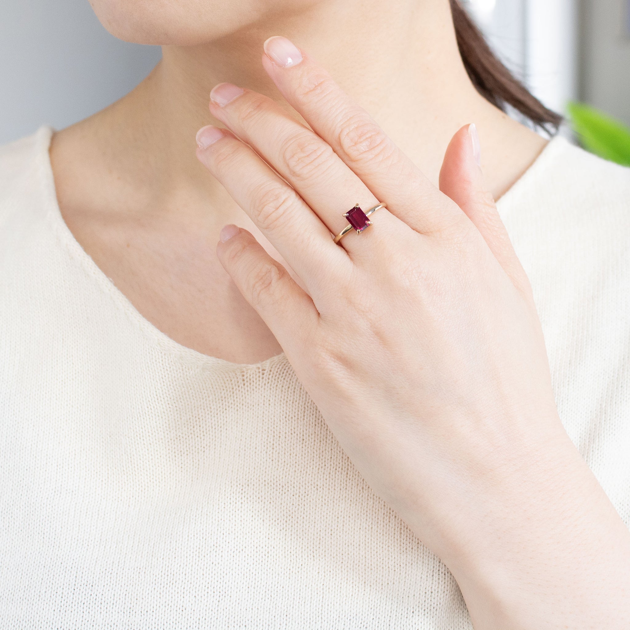 トルマリン K18リング(10月誕生石)《26C20113》