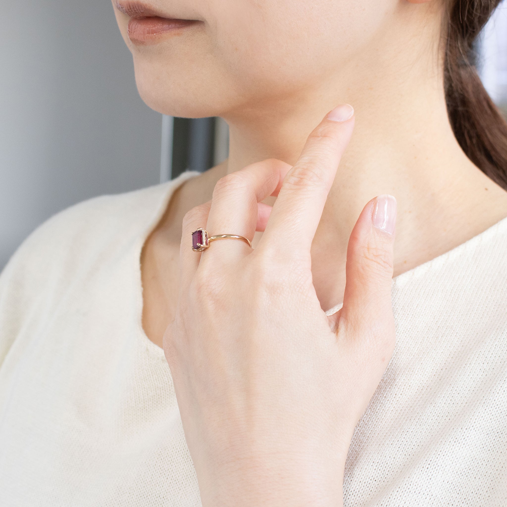 トルマリン K18リング(10月誕生石)《26C20113》