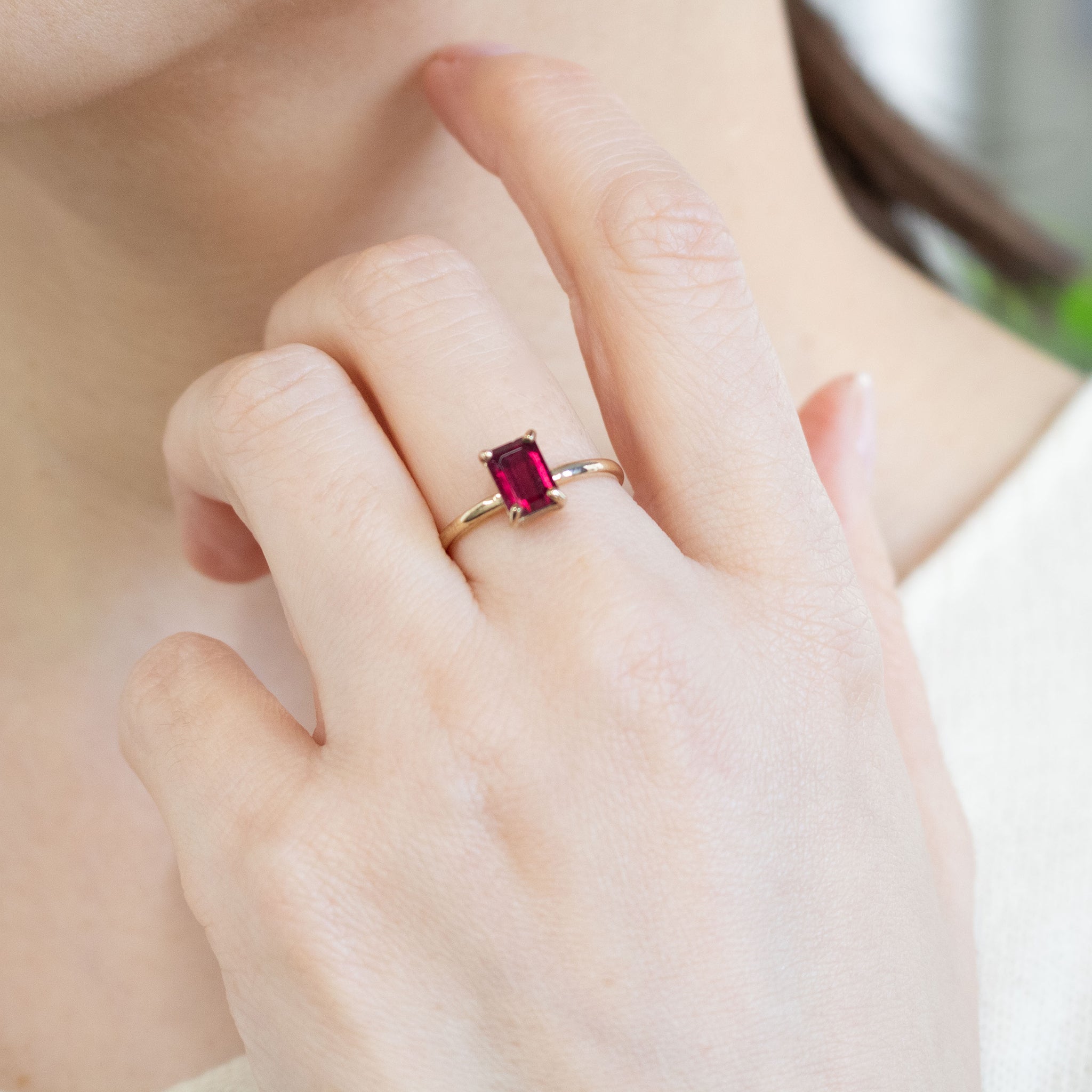 トルマリン K18リング(10月誕生石)《26C20113》