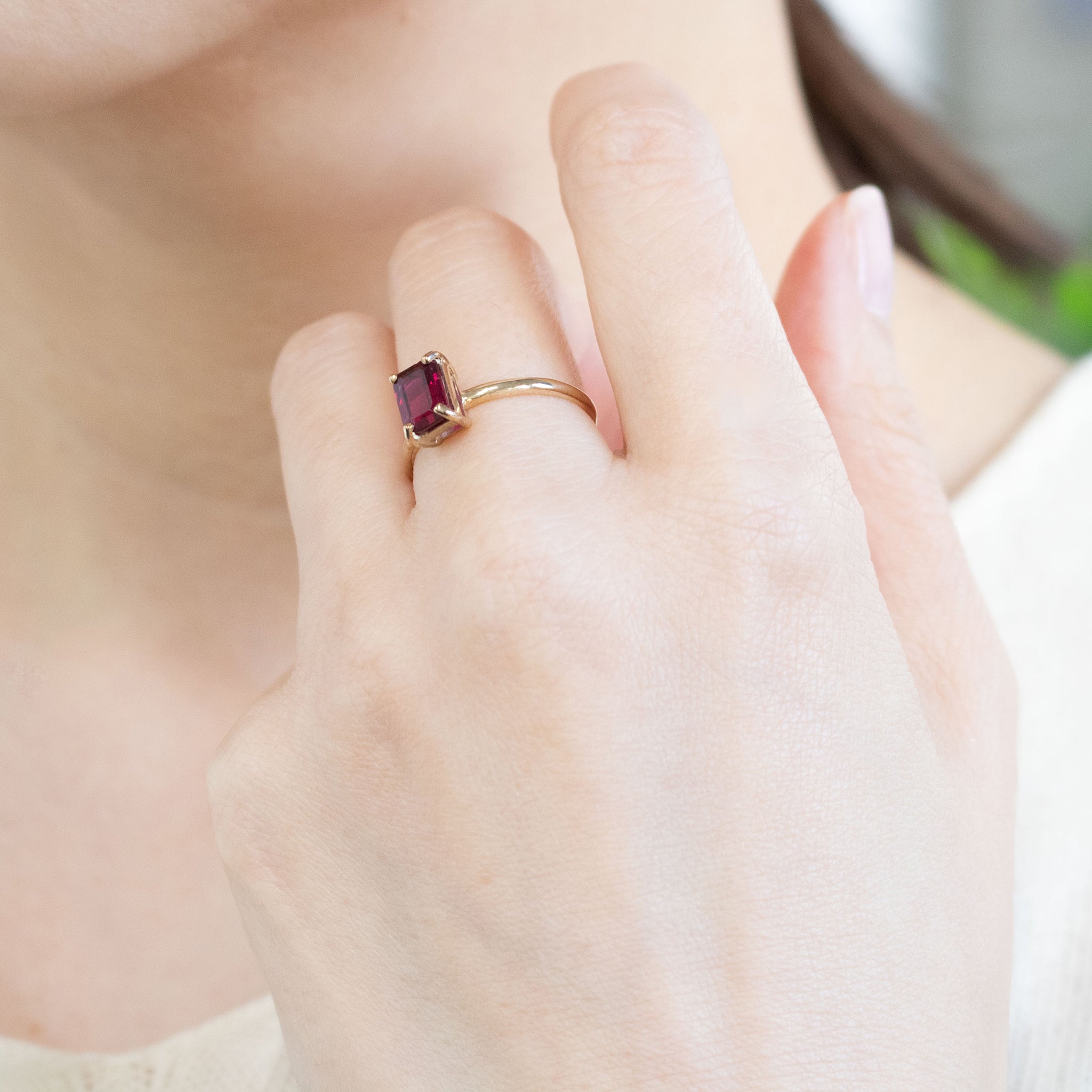 トルマリン K18リング(10月誕生石)《26C20113》