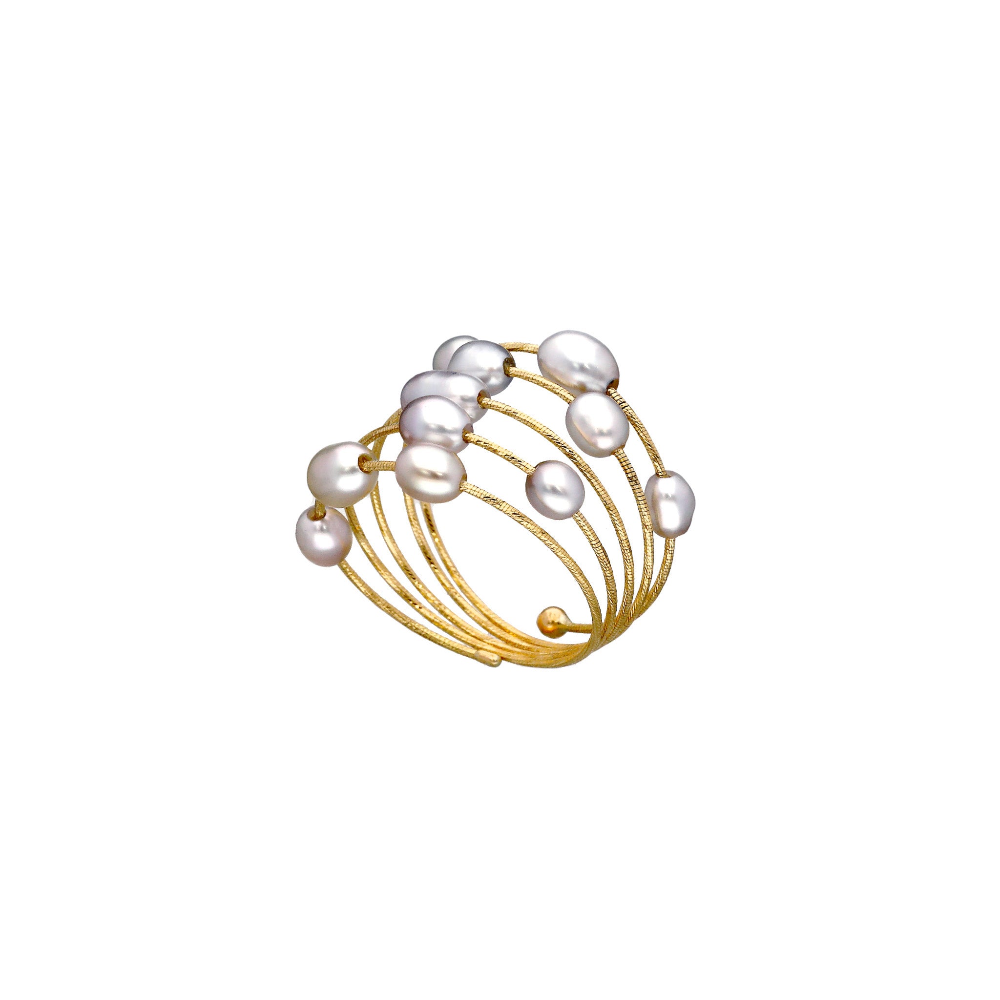 【限定8点】パール K18リング(黒蝶真珠/ケシ珠/フリーサイズ/6月誕生石)《26C20126》