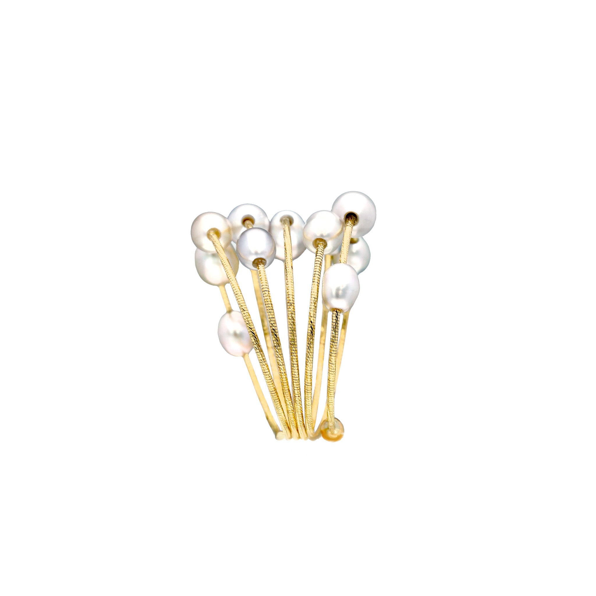 【限定8点】パール K18リング(黒蝶真珠/ケシ珠/フリーサイズ/6月誕生石)《26C20126》