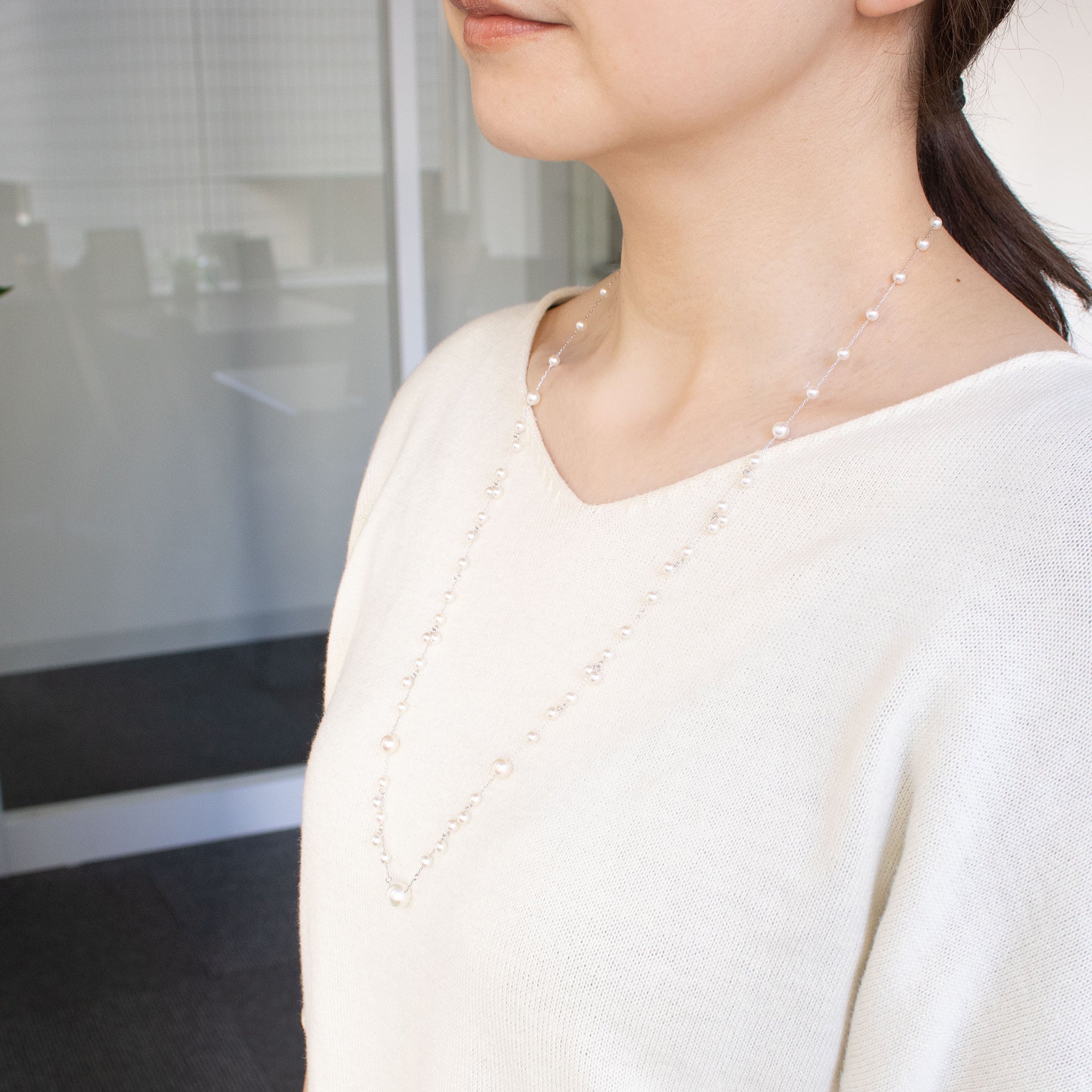 パール K14ネックレス(アコヤ真珠/ロング/68cm/6月誕生石)《26C20128》