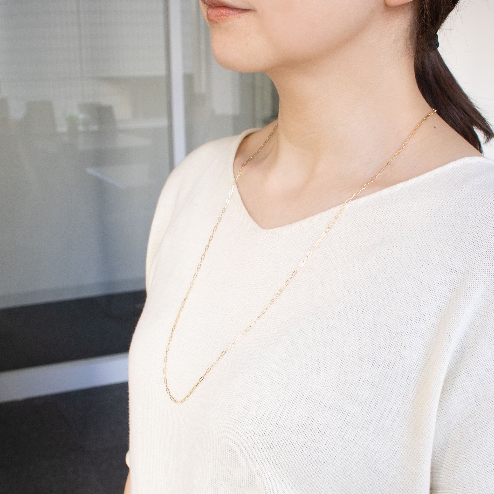 【限定5点】K18ネックレス(ロング/70cm)《26C20129》