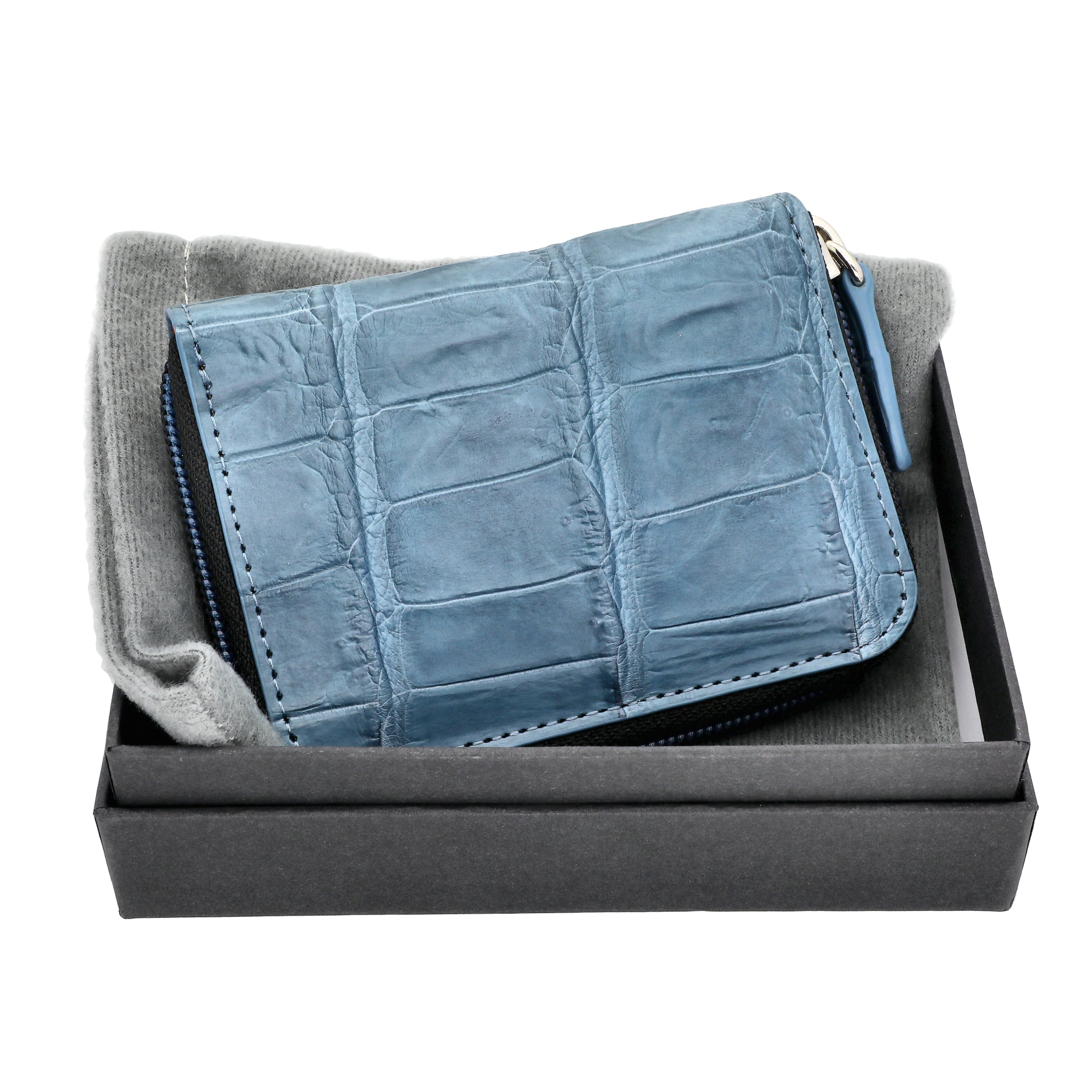 コインケース(ブルー/クロコダイル/牛革)《26C30106》
