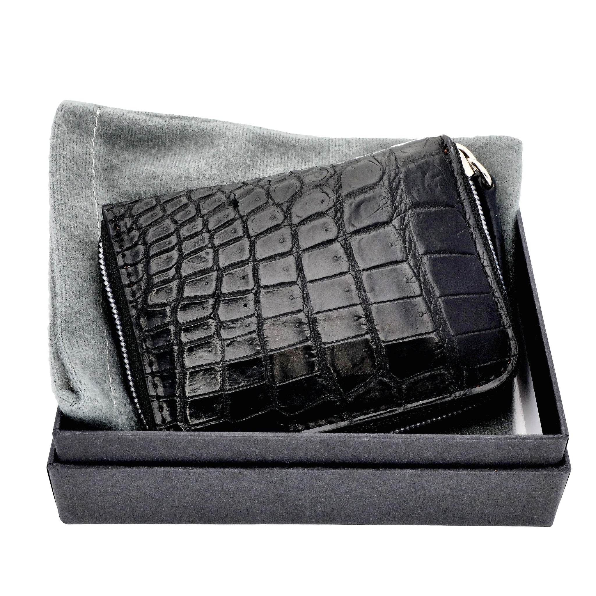 コインケース(ブラック/クロコダイル/牛革)《26C30108》