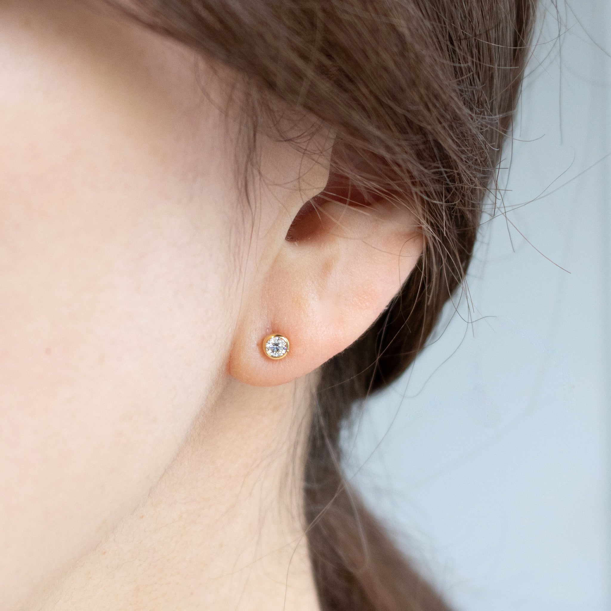 ダイヤモンド K18ピアス(計0.20カラット/Dカラー/SIクラス/3EX/H&C/4月誕生石/グレーディングレポート付)《26C30116》