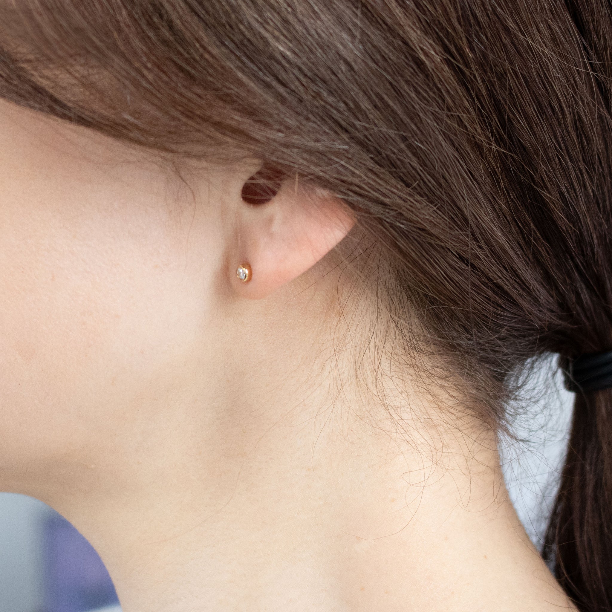 ダイヤモンド K18ピアス(計0.20カラット/Dカラー/SIクラス/3EX/H&C/4月誕生石/グレーディングレポート付)《26C30116》