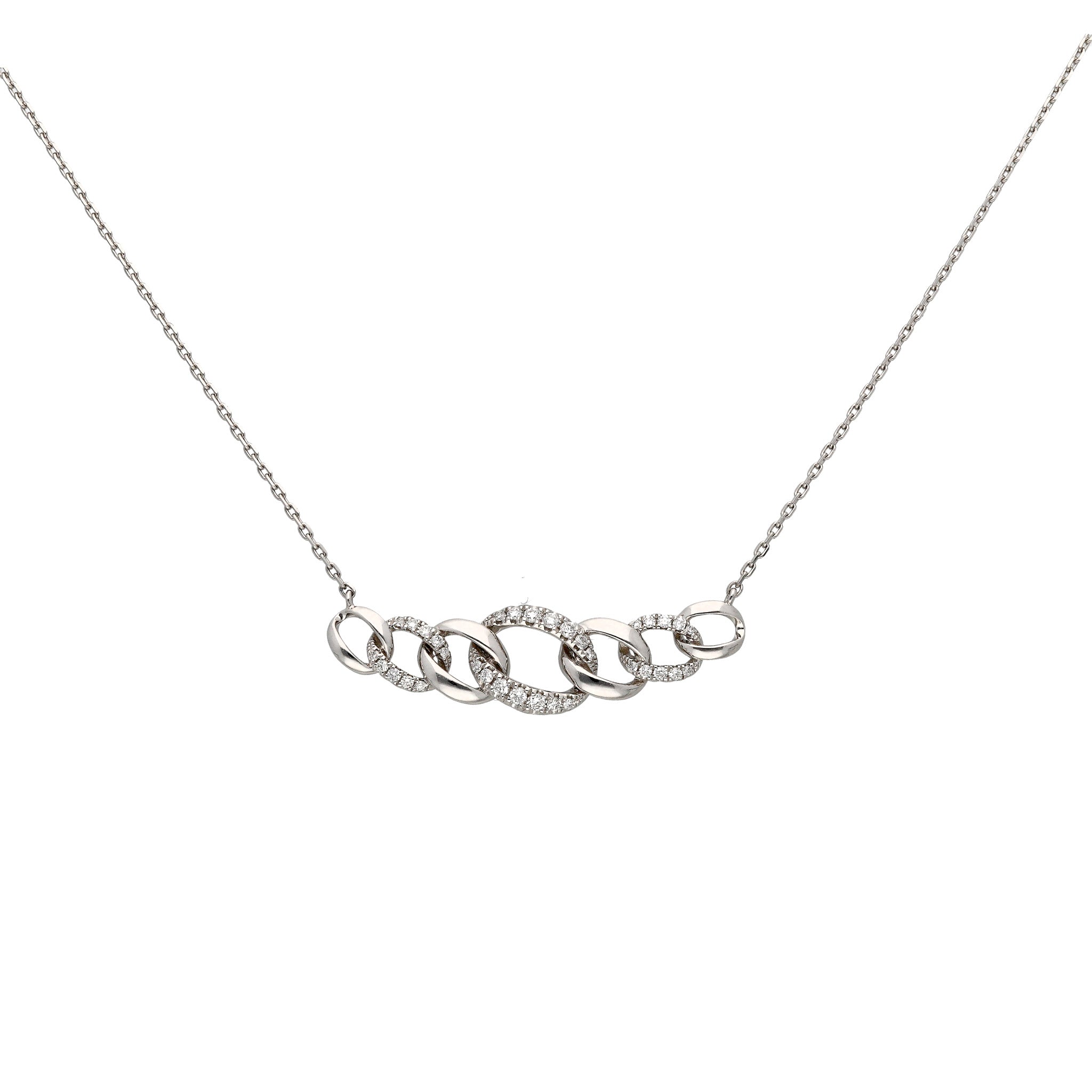 ダイヤモンド プラチナネックレス(4月誕生石)《26C30119》