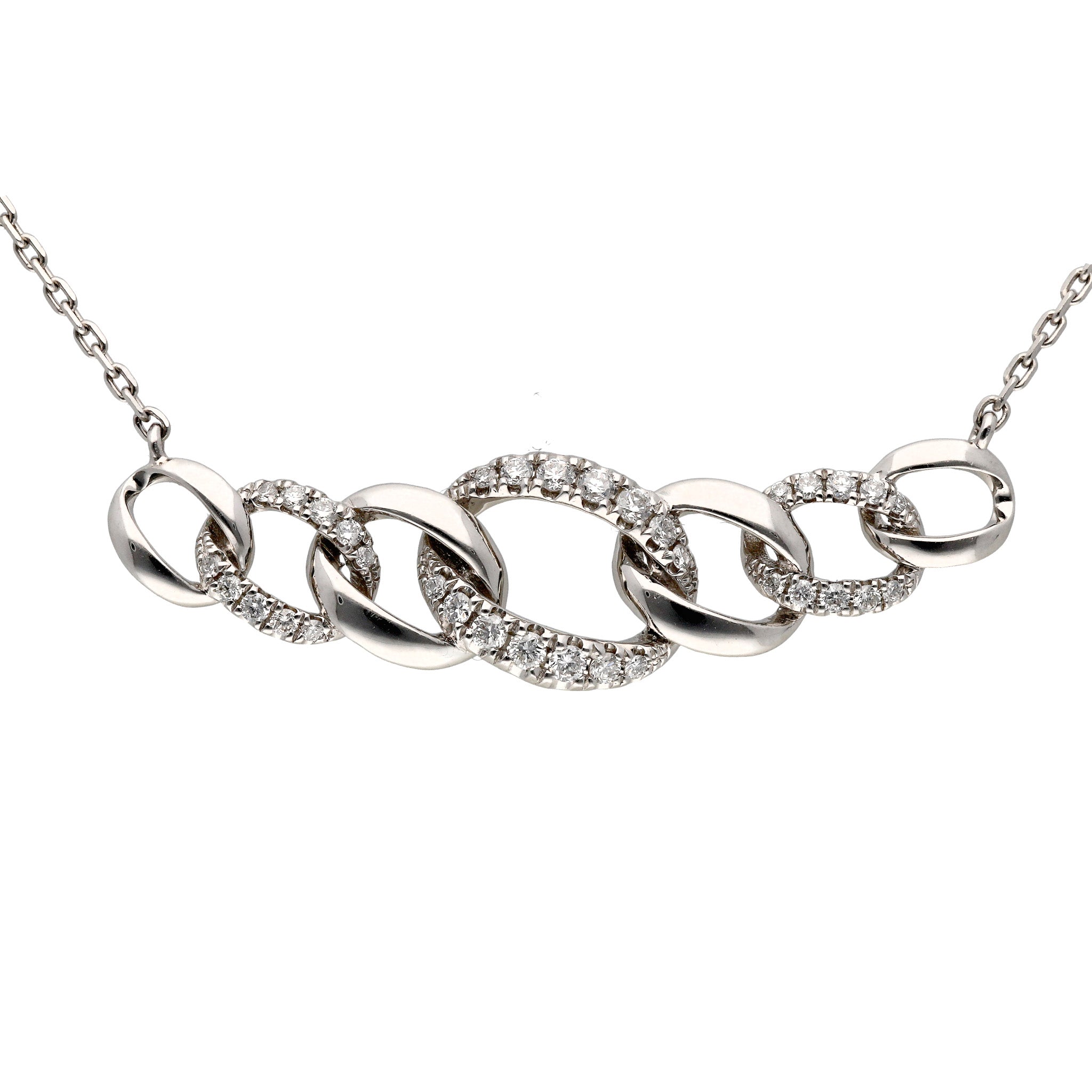 ダイヤモンド プラチナネックレス(4月誕生石)《26C30119》