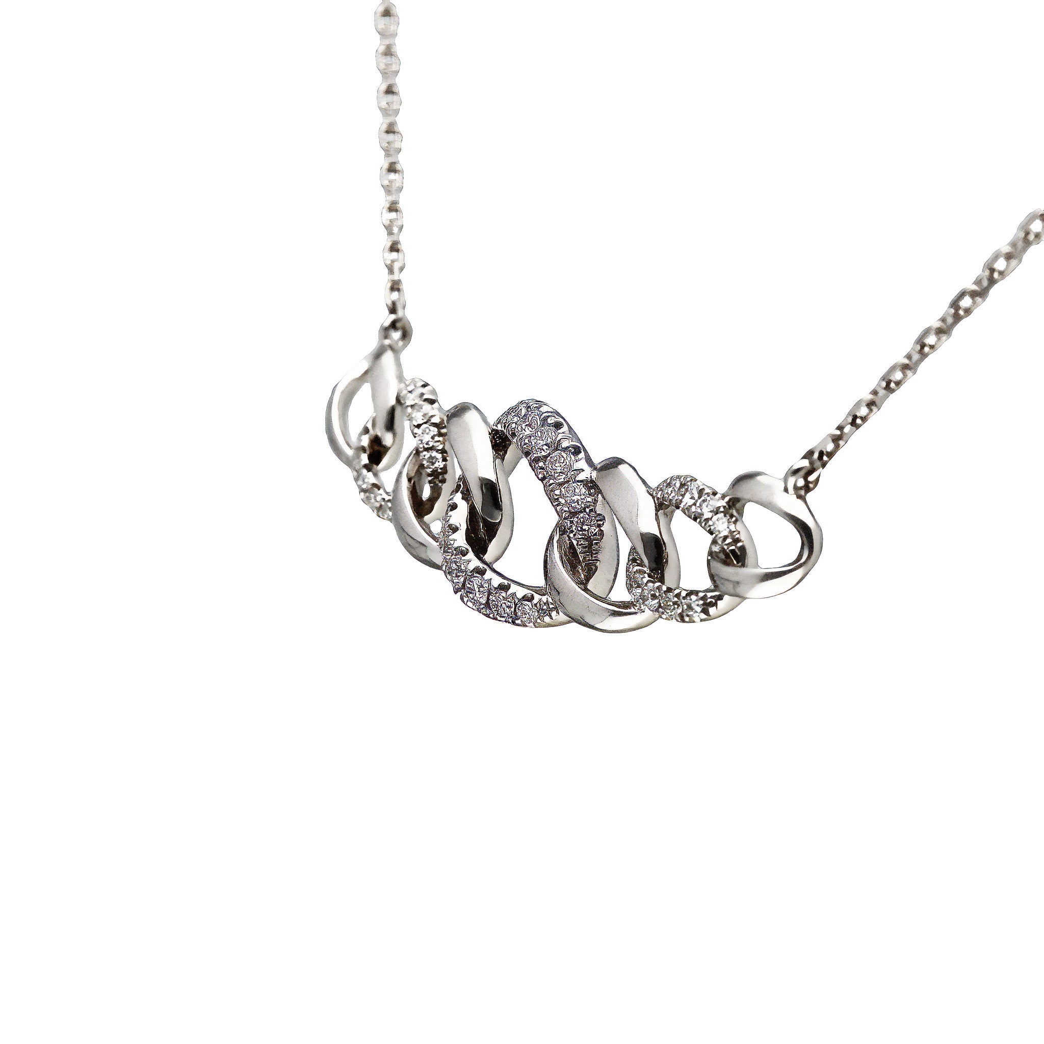 ダイヤモンド プラチナネックレス(4月誕生石)《26C30119》