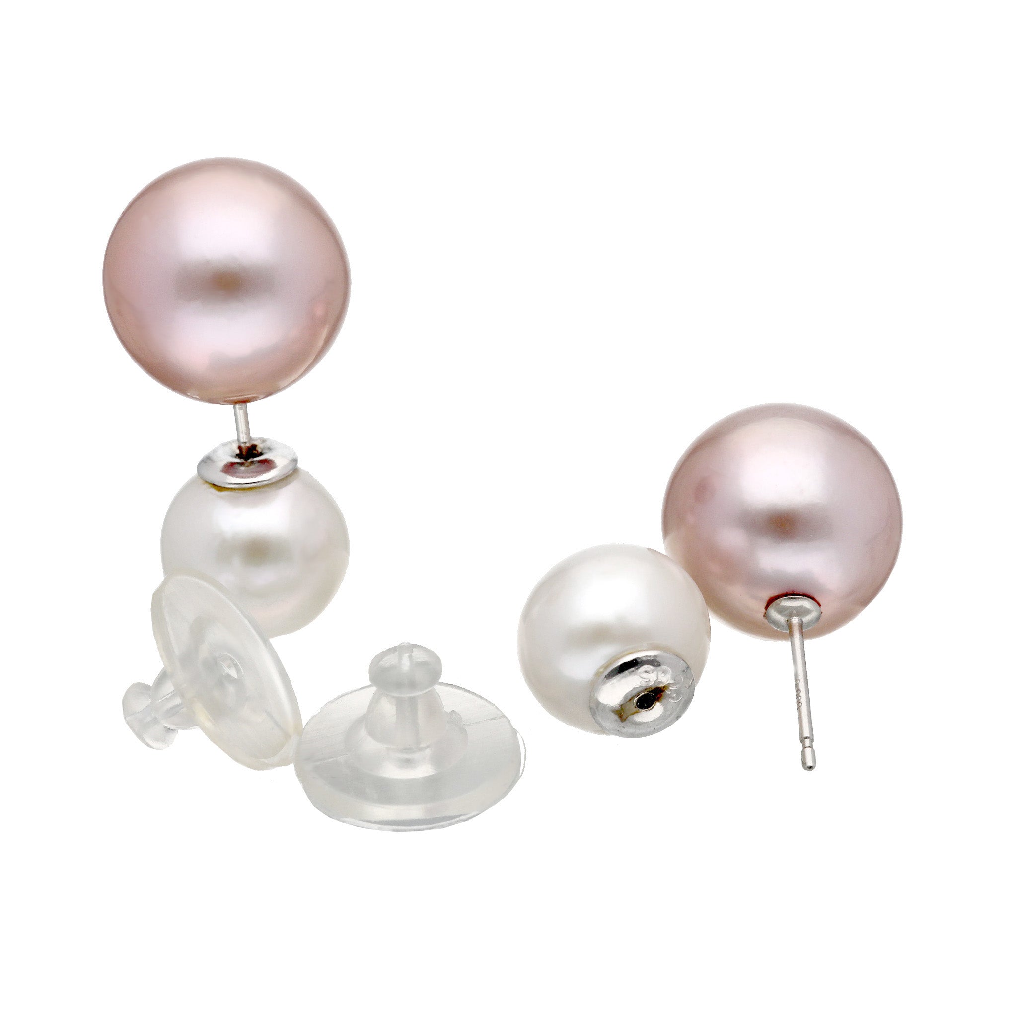 パール プラチナピアス(淡水真珠/パープル系/6月誕生石)《26C30132》