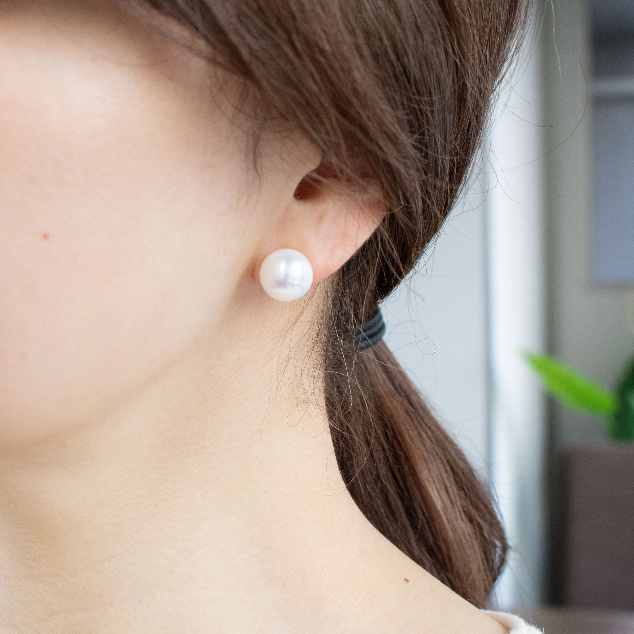 パール プラチナピアス(淡水真珠/6月誕生石)《26C30133》