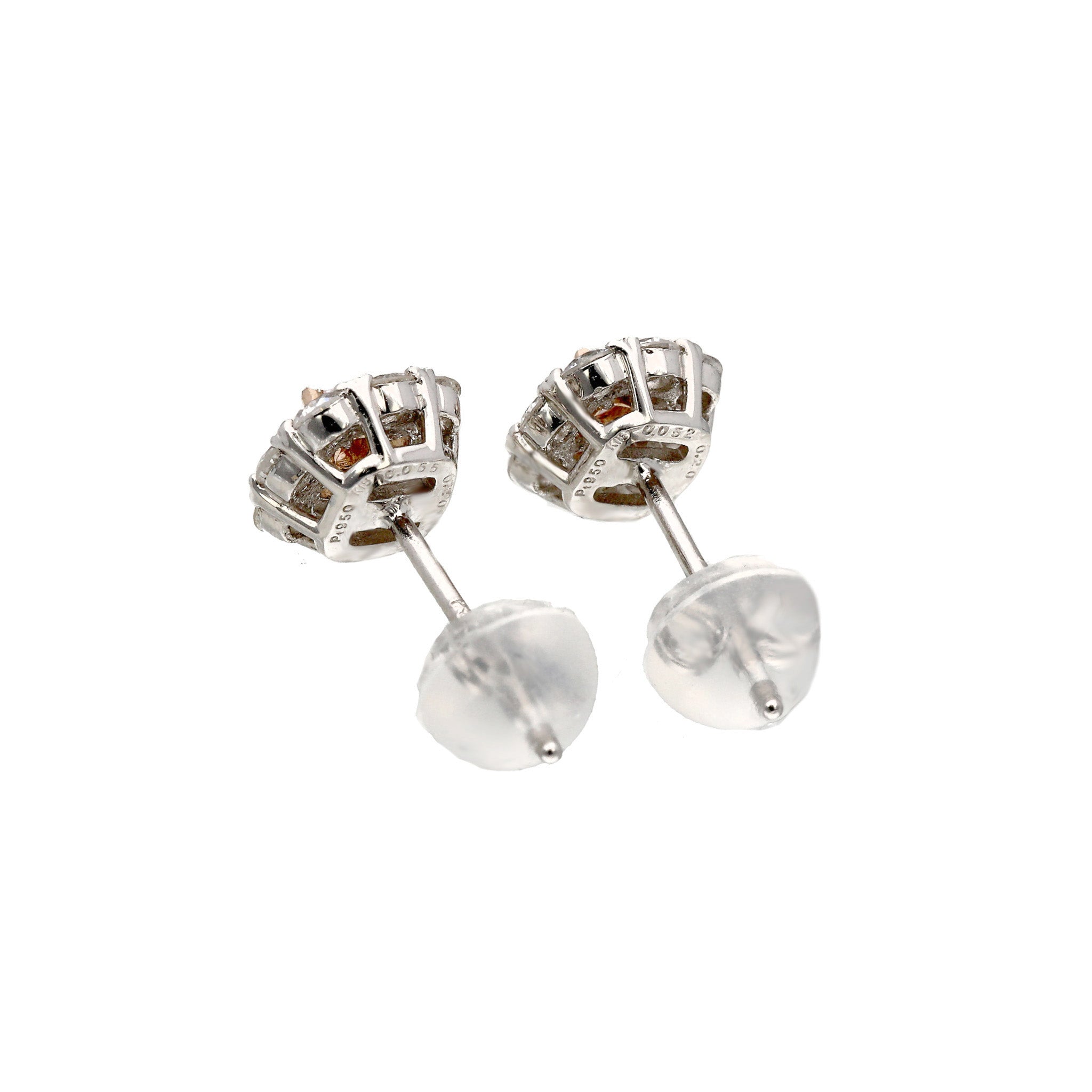 【限定1点】ピンクダイヤモンド プラチナ/K18ピアス(計0.107カラット/ファンシーライトピンク/Jカラー/I1/GOOD/コンビカラー/4月誕生石/グレーディングレポート付)《26C30140》