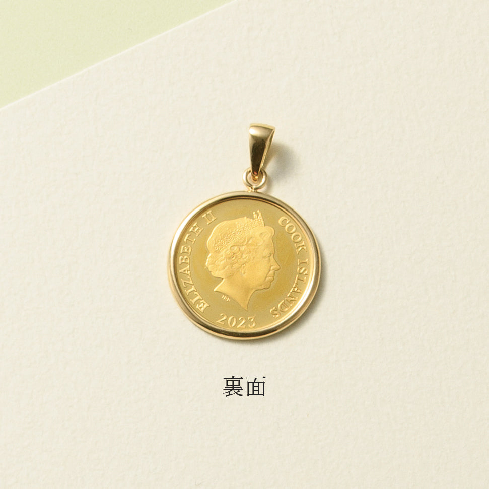 【限定6点】K24/K18ペンダント(純金/コイン/La Vie en Rose/1/20oz)《26C40104》