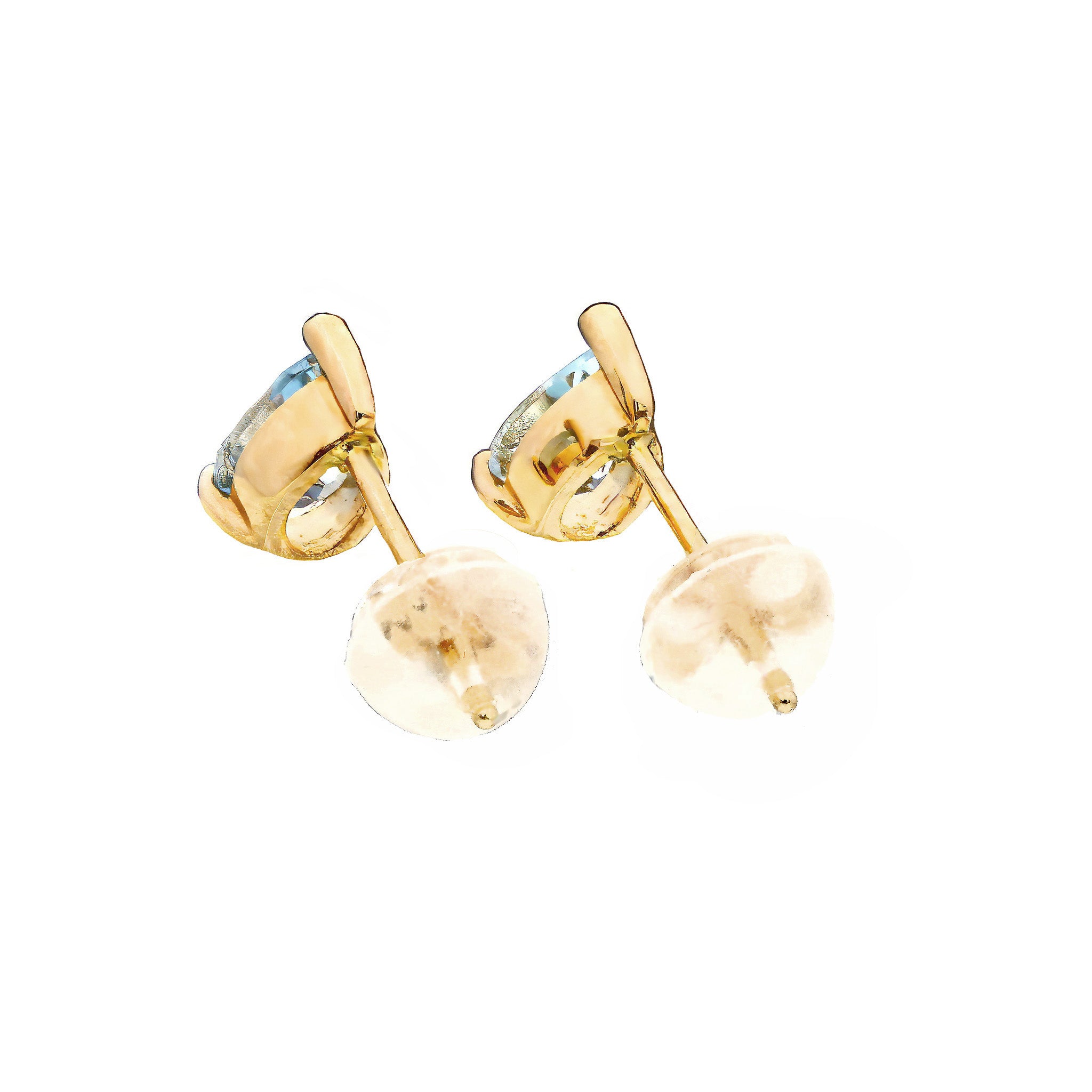 アクアマリン K10ピアス(ペアシェイプ/3月誕生石)《26C40127》
