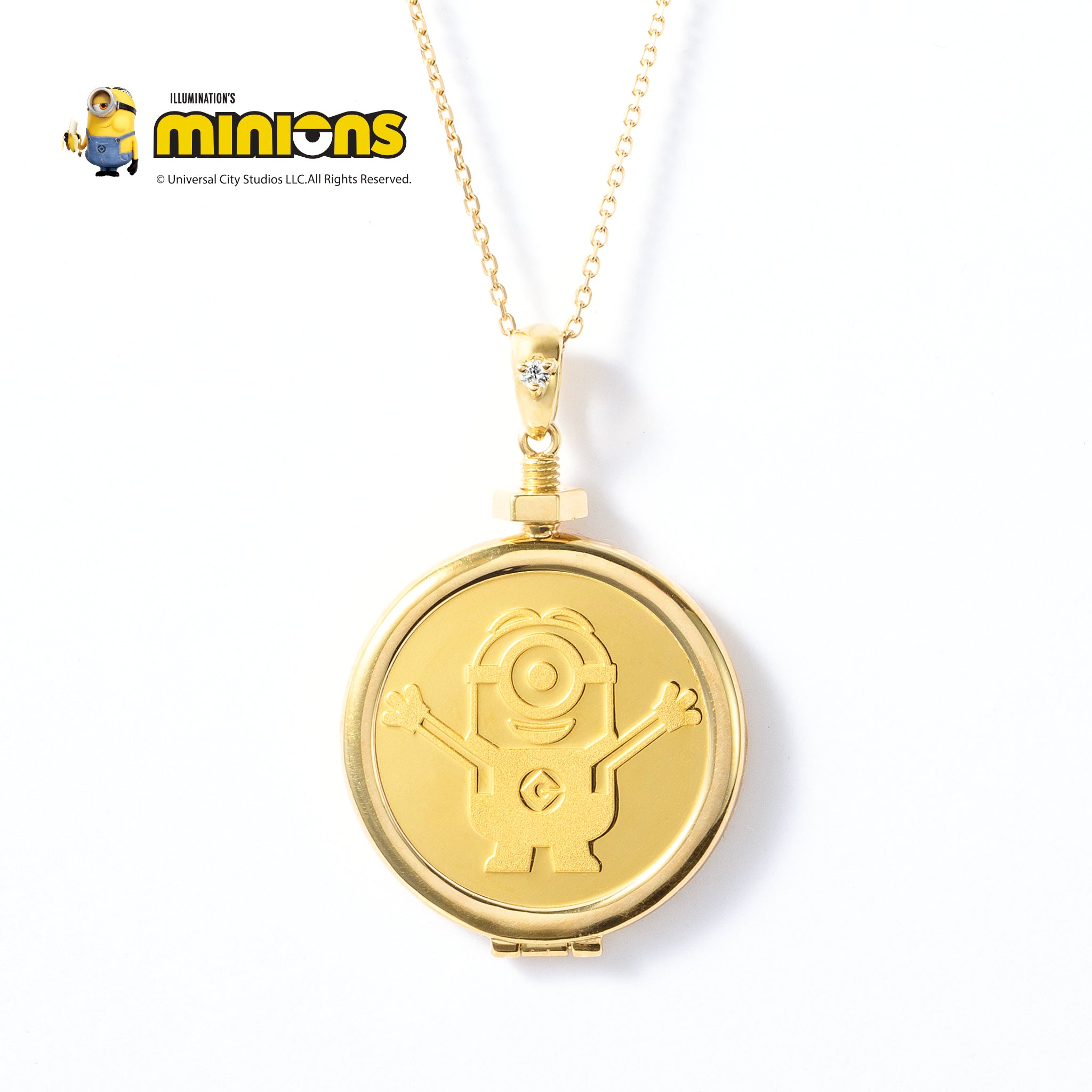 K24/K18ネックレス(純金/minions/ミニオンズ/Stuart/5g/造幣局品位刻印付)《26C60108》
