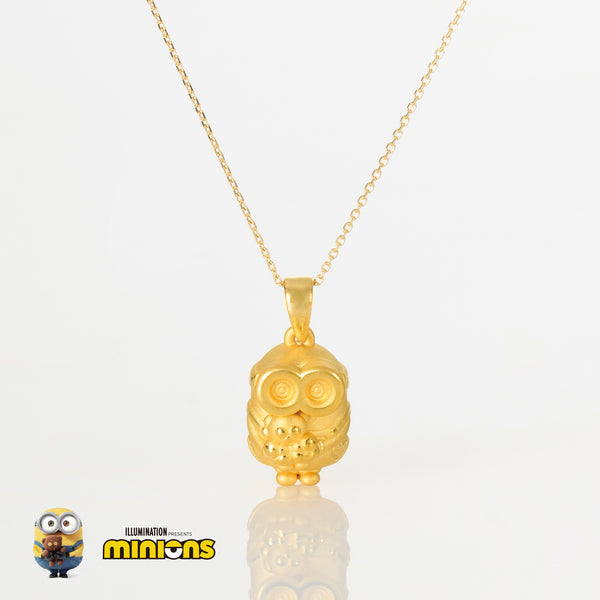 ミニオンゴールド激レアM&M´s二枚セット！k24 k18 K24/K18ネックレス(純金/minions/ミニオンズ/Bob&Tim)《26C60111